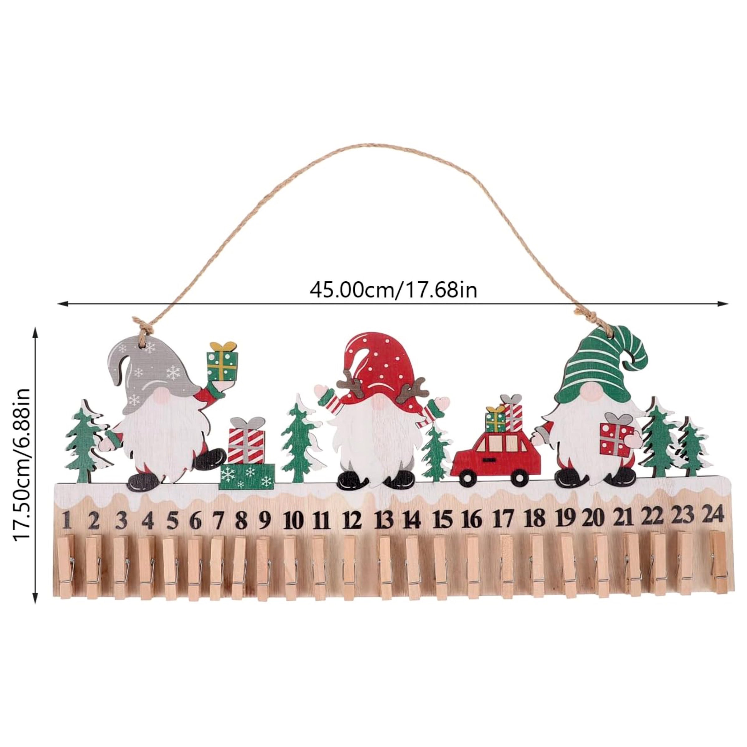 Nordic Gnome Advent Calendar with clips
