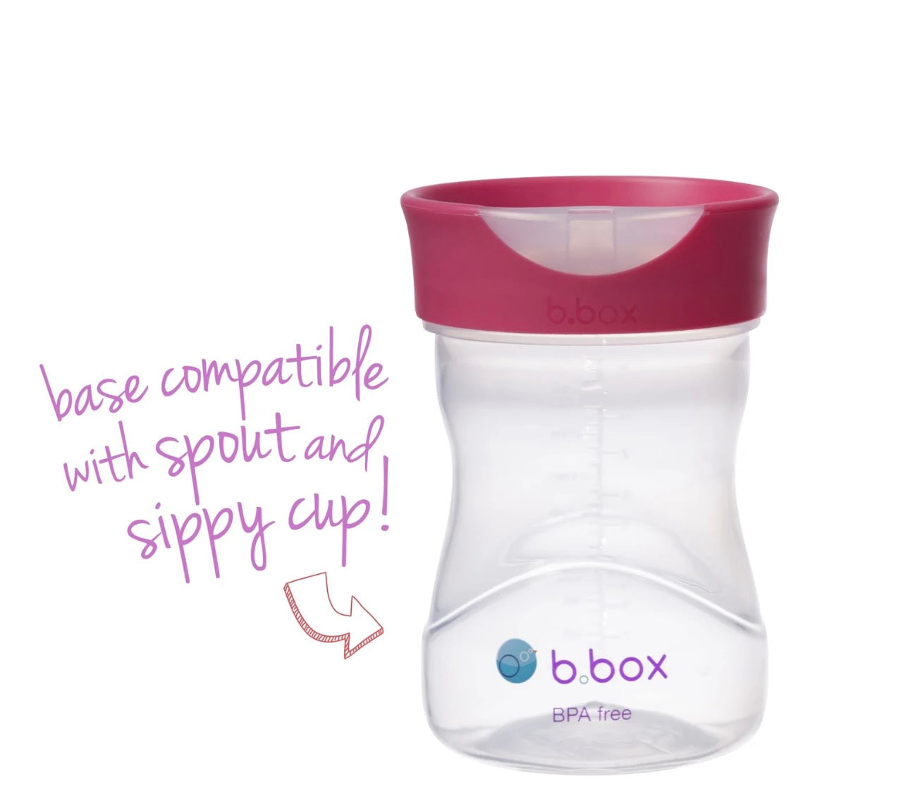 B.Box Training Cup 240ml- Raspberry Pink