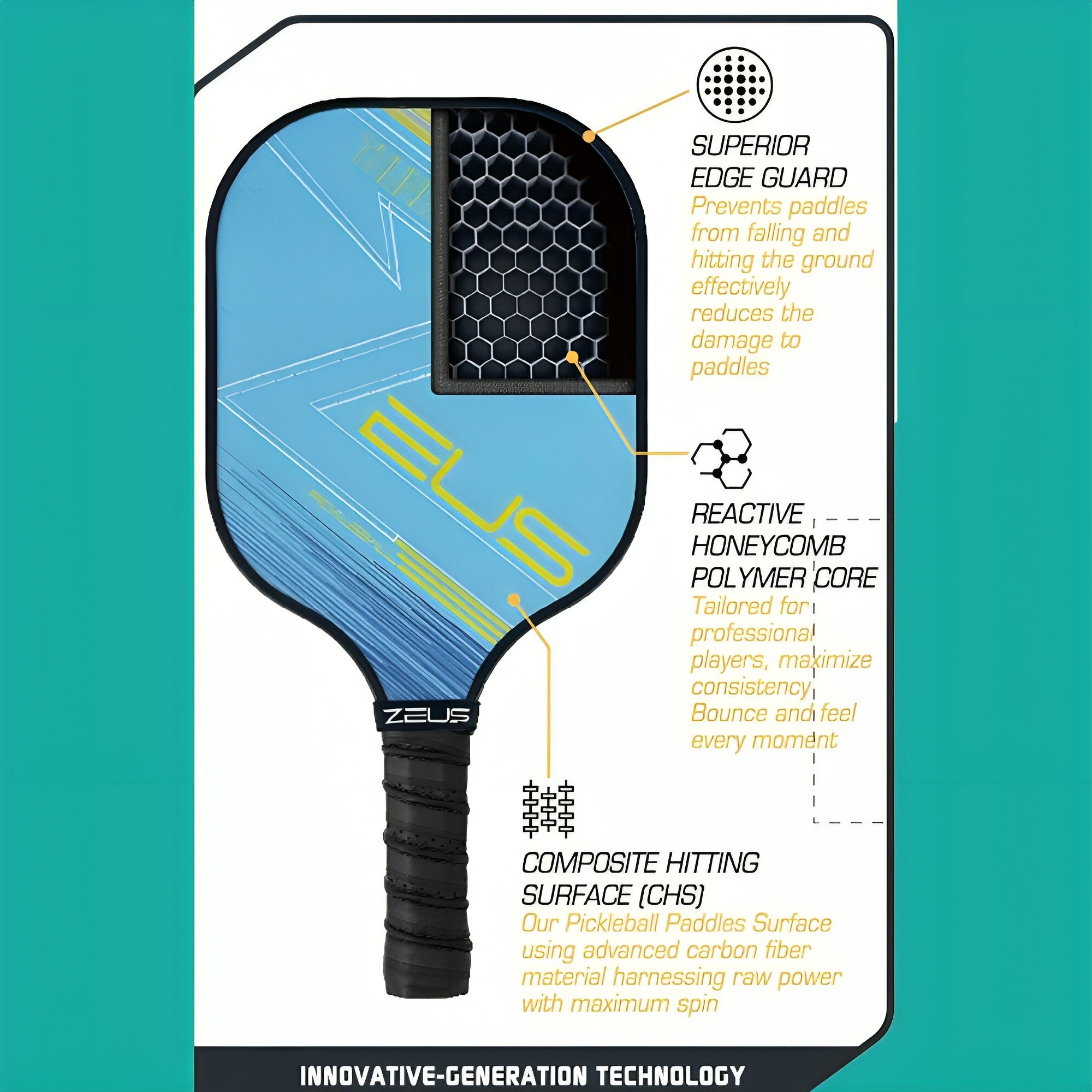 Innov8 Maverick 2 Player Pickle Ball Paddle And Ball Set