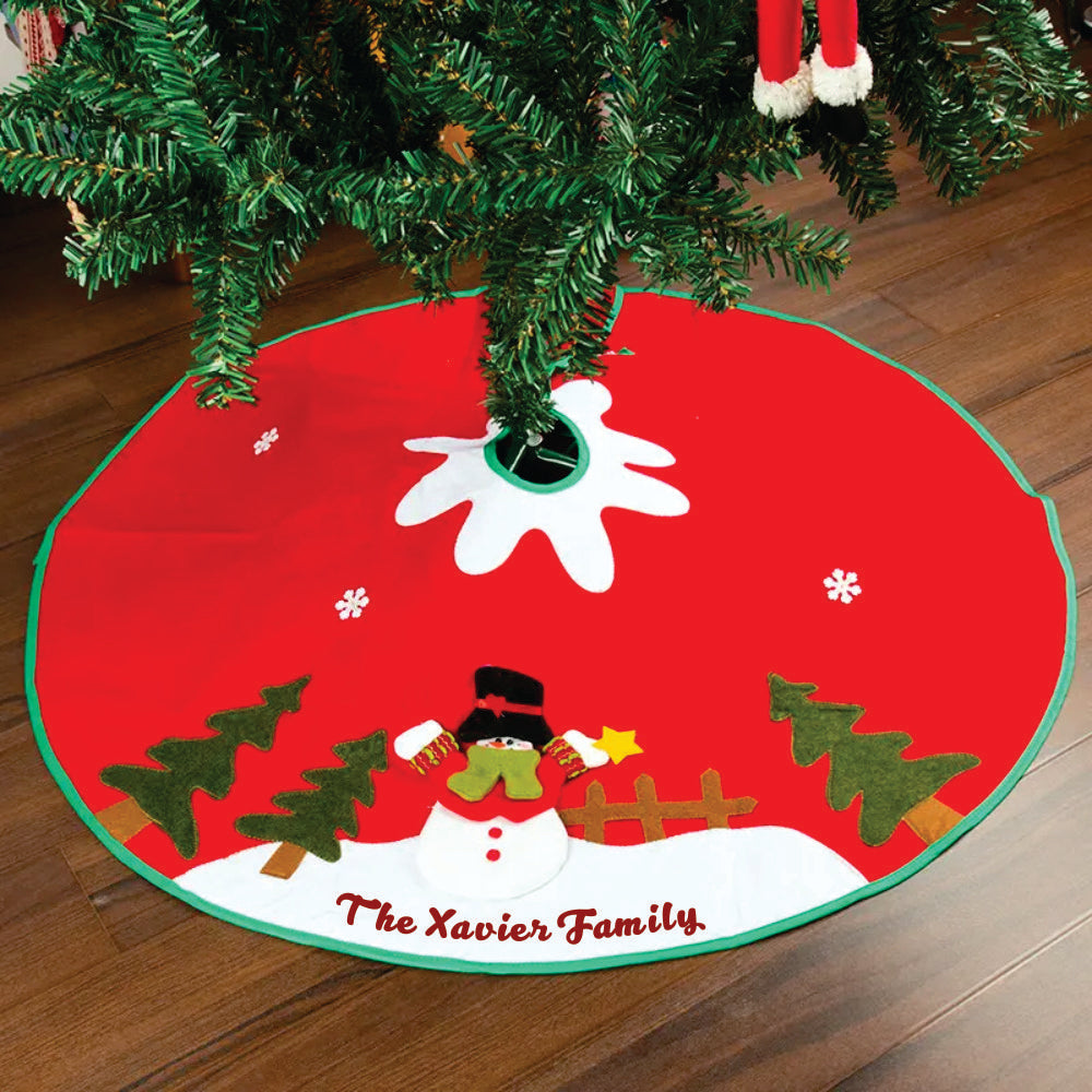 42" Tree Skirts - Snowman’s Magical Playtime