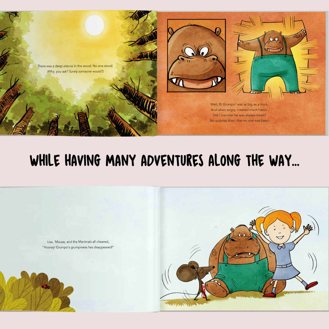 Personalised Book - The Grumpopotamus; All About Friendship & Bravery