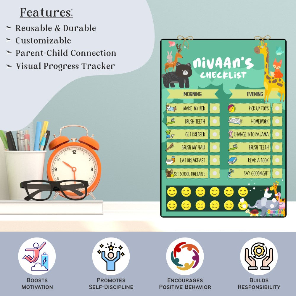 Daily Reward Chart Personalised – Wild adventures