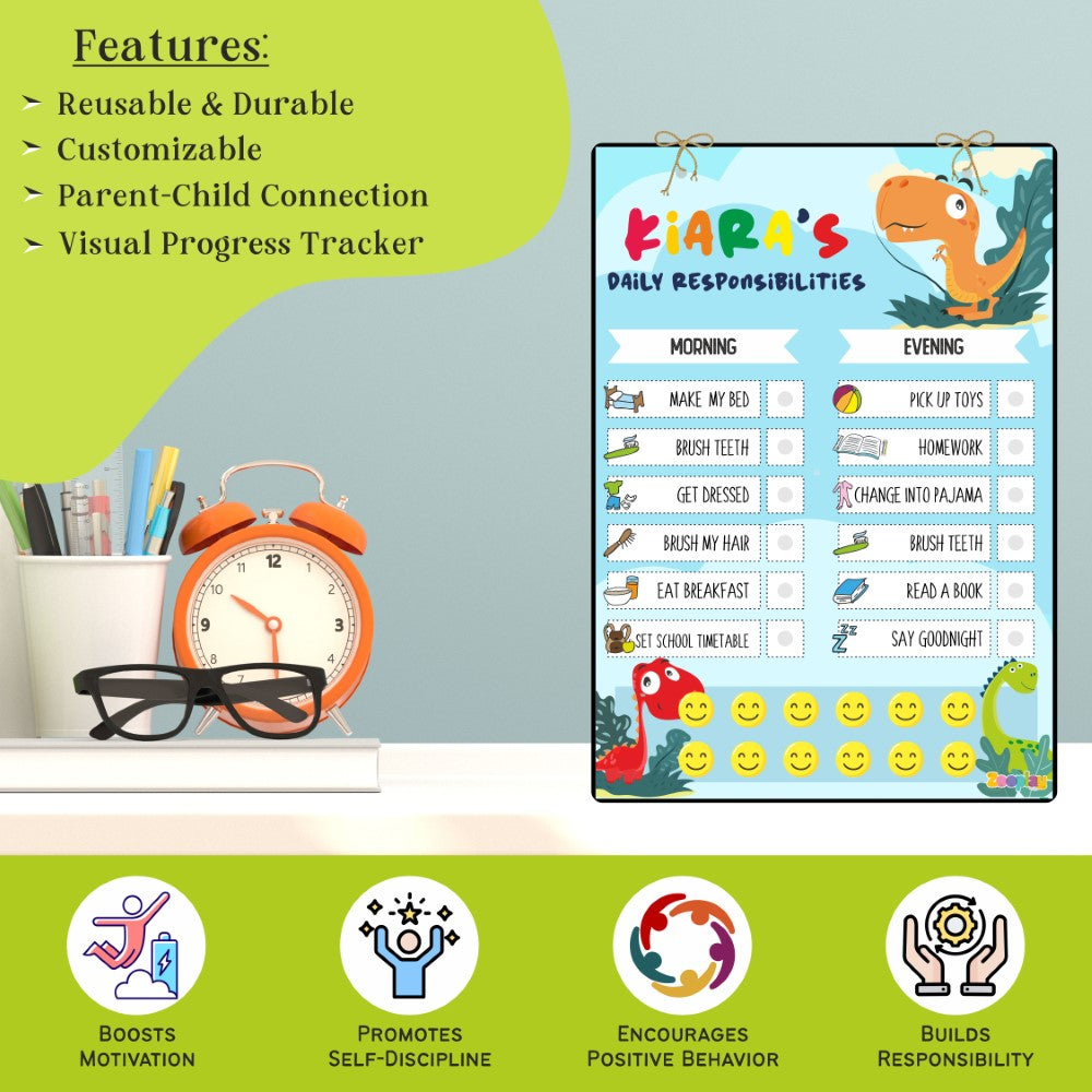 Daily Reward Chart Personalised – Roar and explore