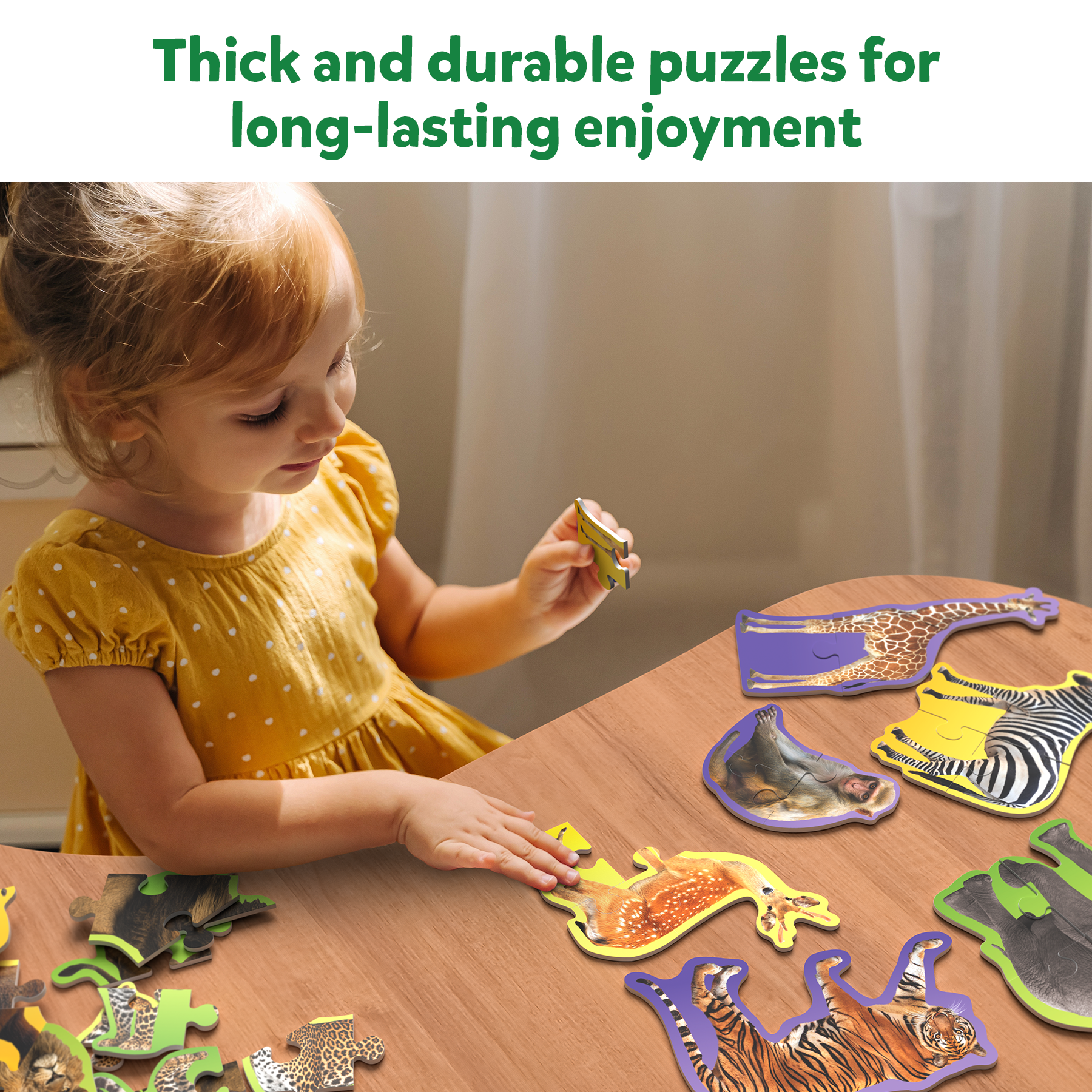 Skillmatics Step By Step Puzzle - 40 Piece Wild Animal Jigsaw Puzzle, Educational Toddler Toy, Stage-Based Learning, Gifts For Kids Ages 2 To 5