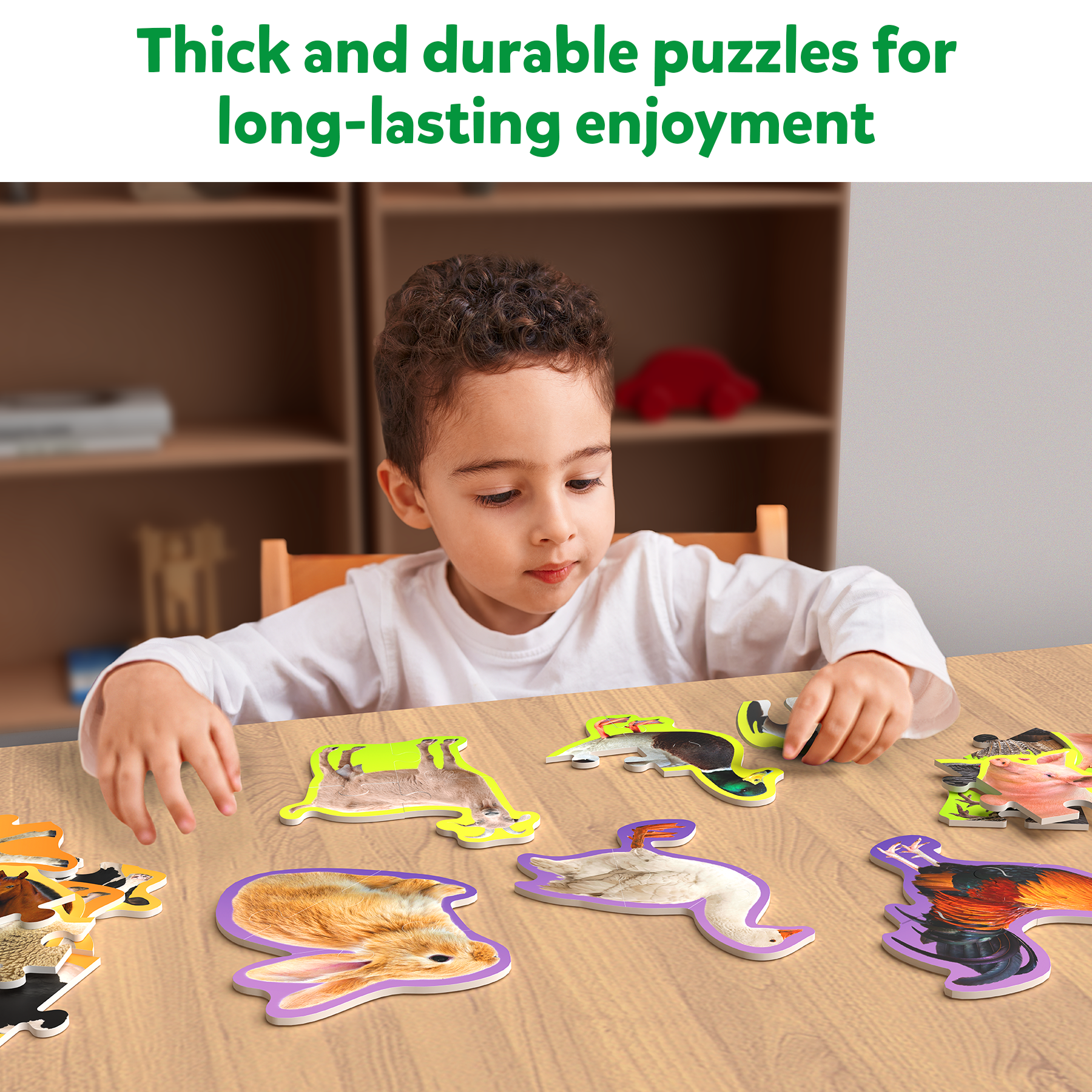 Skillmatics Step By Step Puzzle - 40 Piece Farm Animal Jigsaw Puzzle, Educational Toddler Toy, Stage-Based Learning, Gifts For Kids Ages 2 To 5