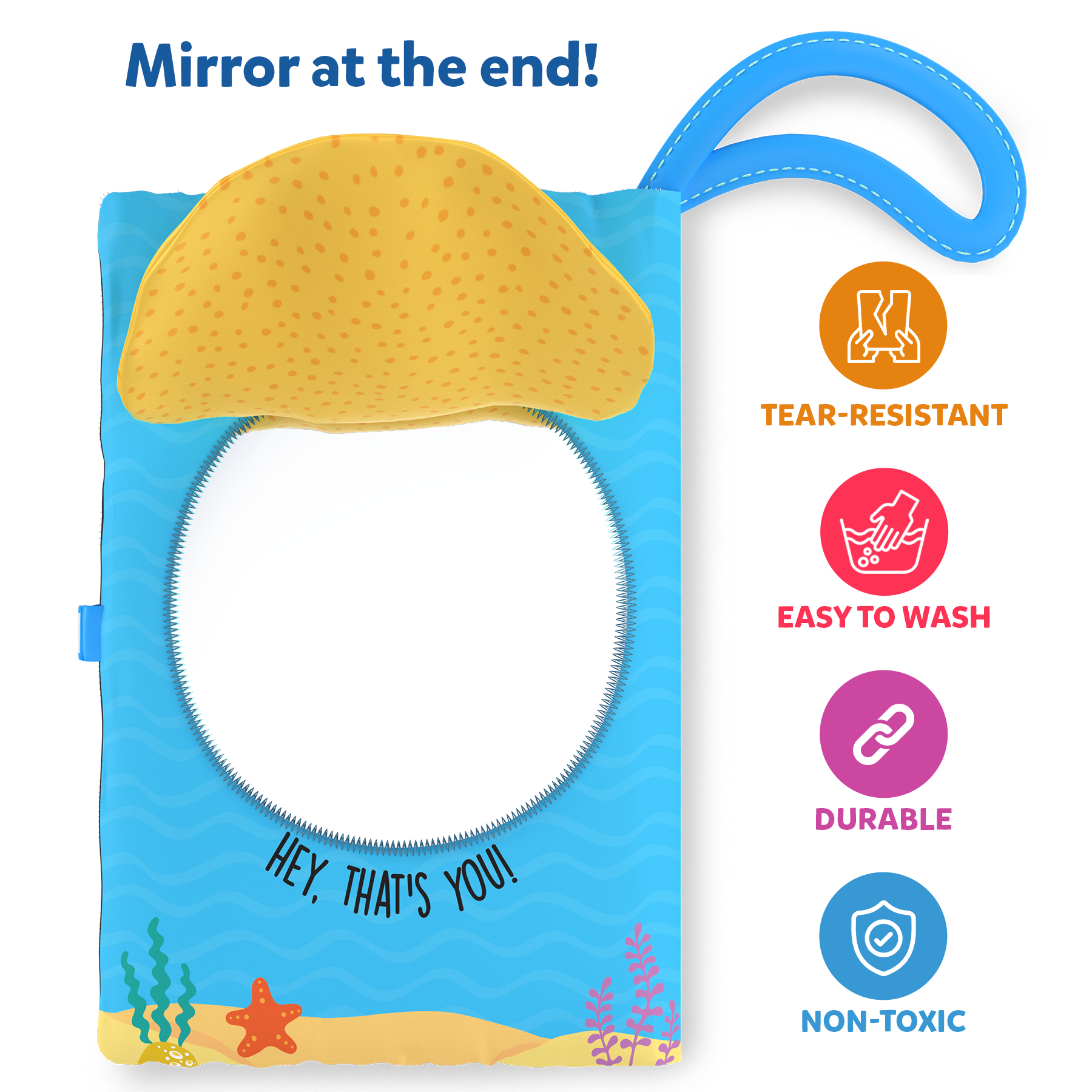 Skillmatics Baby Book - Peek-A-Boo I See You Underwater Animal Theme, Interactive Soft Cloth Book With Crinkle Pages, Ages 6 Months And Up