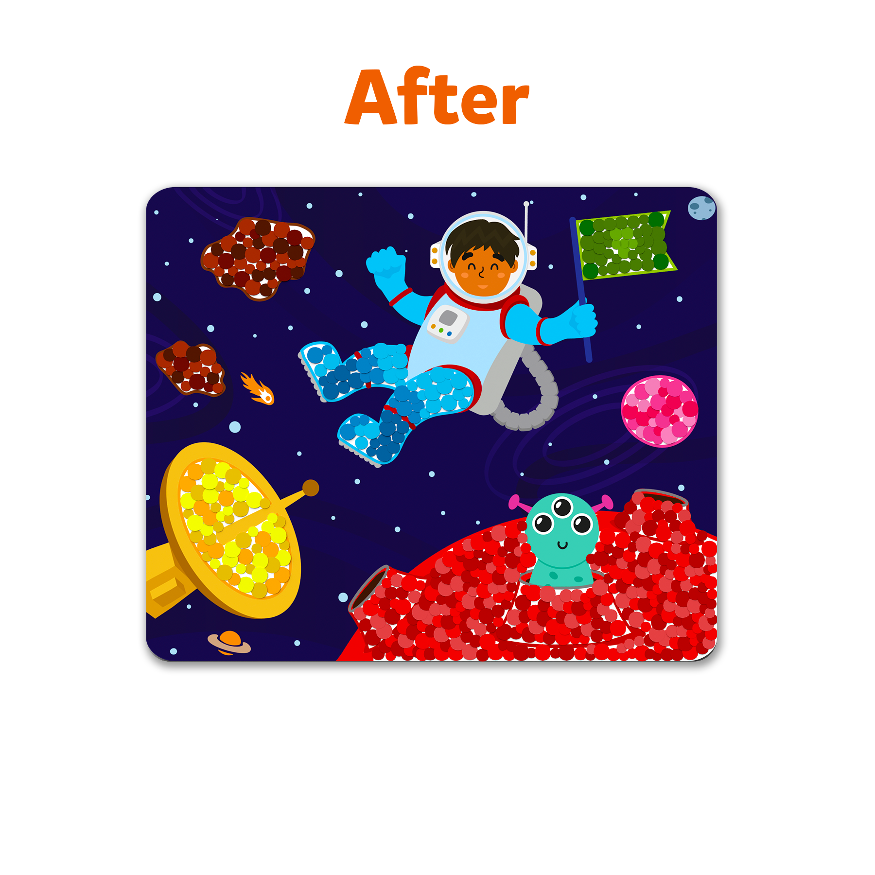 Skillmatics Art Activity Dot It - No Mess Sticker Art, 8 Space Themed Pictures, Gifts for Ages 3 to 7