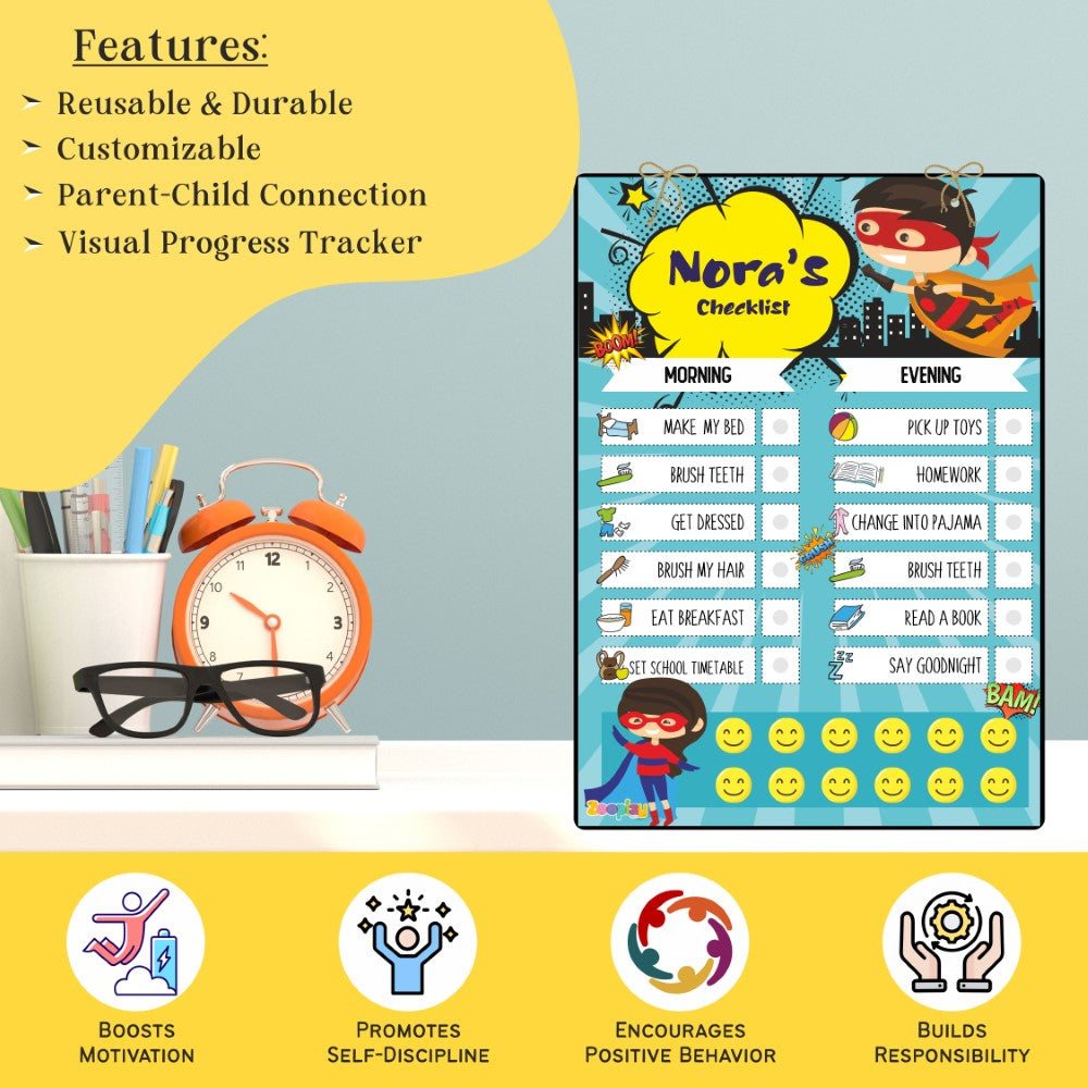 Daily Reward Chart Personalised – Superkid edition
