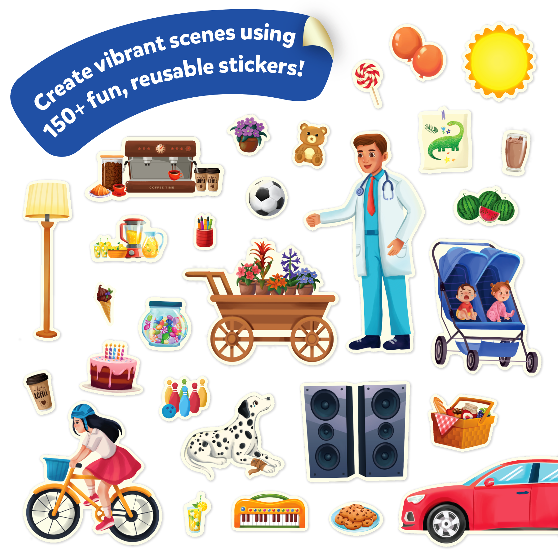 Skillmatics Art & Craft Activity - Sticker Stories, Reusable Sticker Art, DIY Craft Kits, Creative Storytelling Kit, Educational Toy, Gifts for Ages 3, 4, 5, 6, 7