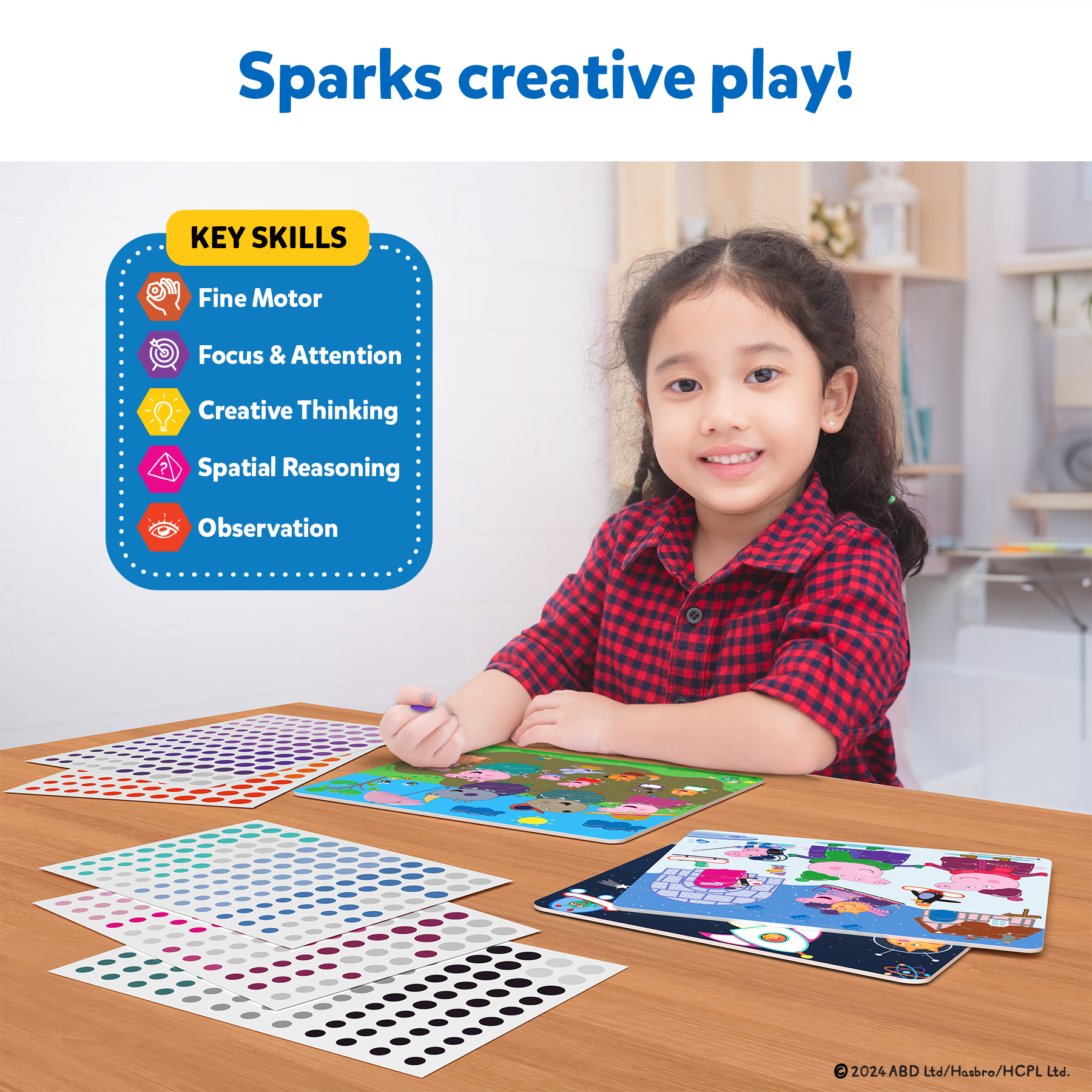 Skillmatics Art Activity - Dot It Peppa Pig, Mess-Free Sticker Art for Kids, Craft Kits, DIY Activity, Gifts for Boys & Girls Ages 3, 4, 5, 6, 7, Travel Toys for Toddlers