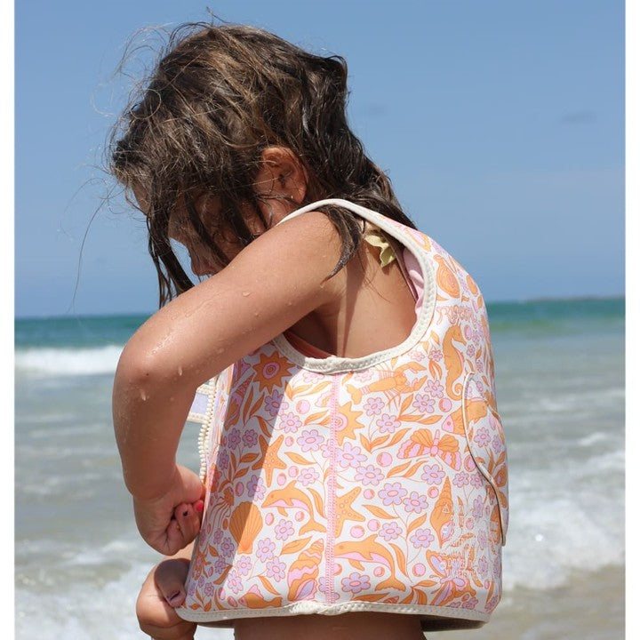 SUNNYLiFE Kids Swim Vest Ocean Magic Pink