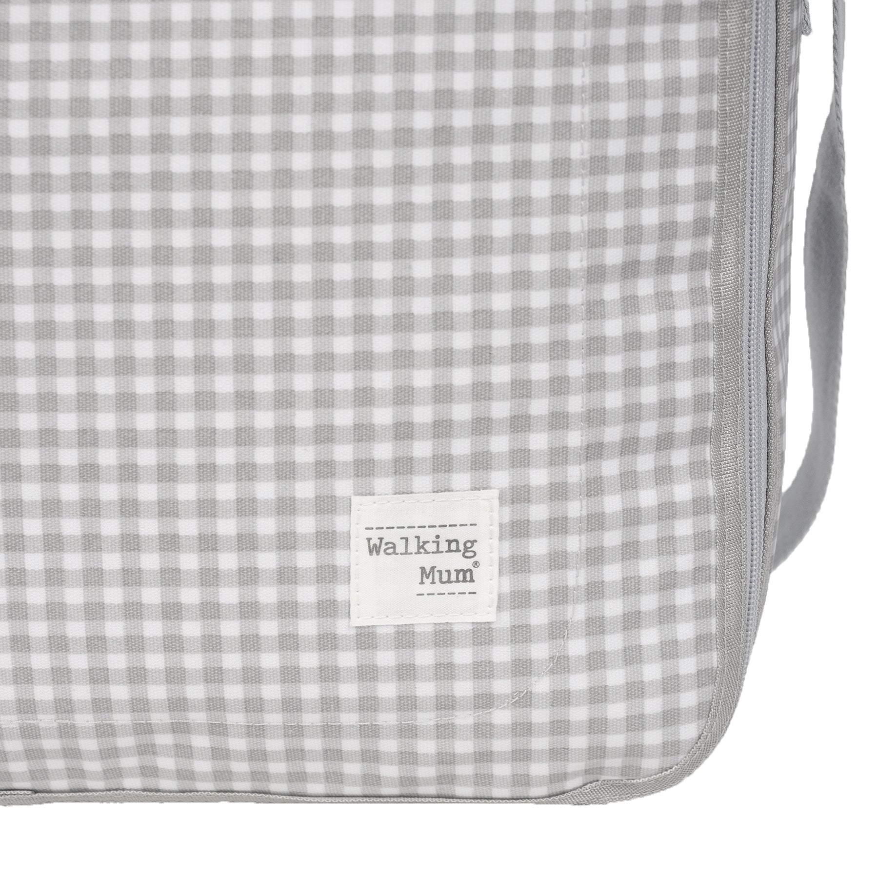 Walking Mum I Love Vichy Grey Travel Holiday And Maternity Bag