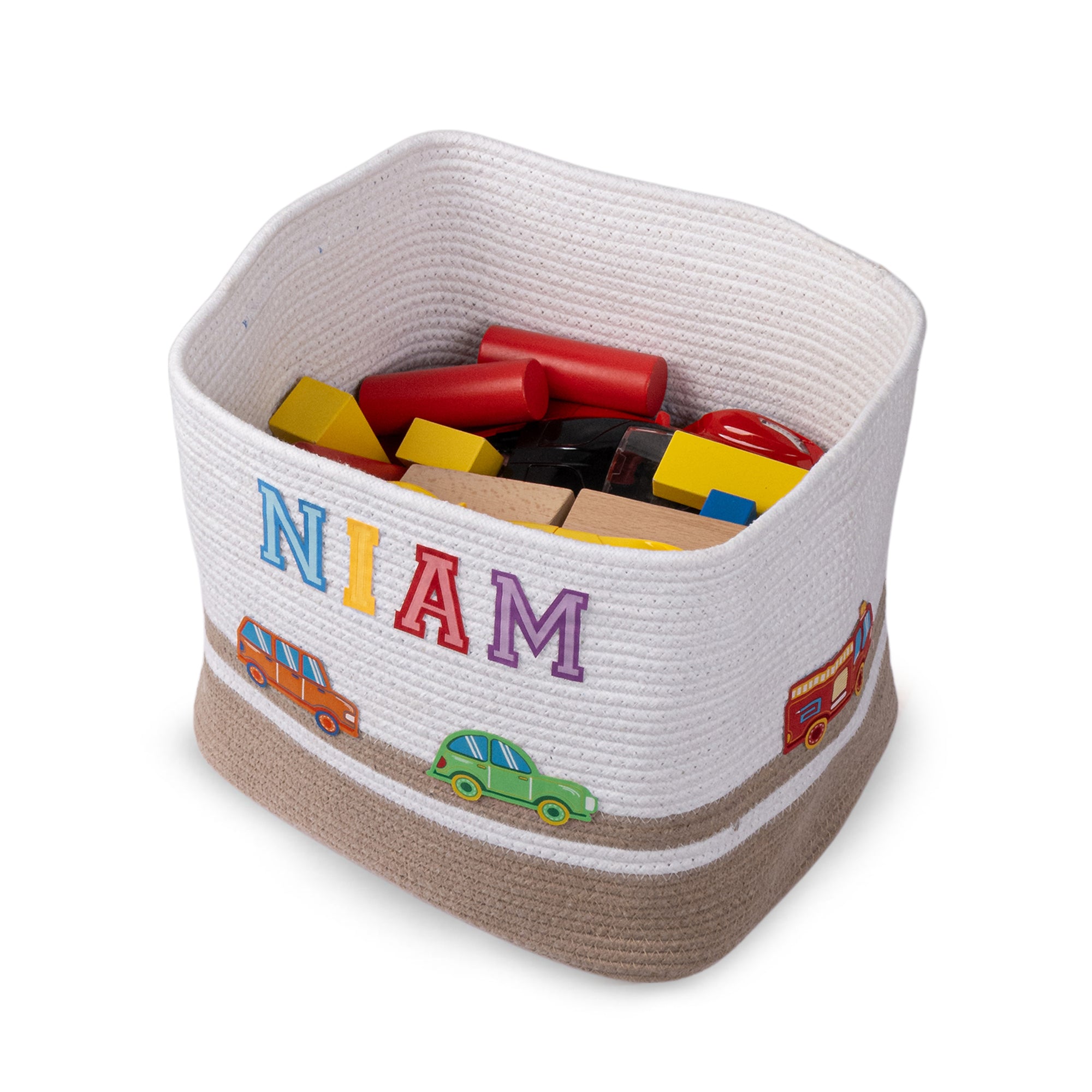Cotton Rope Transport Trail Rectangular Toy Storage Basket