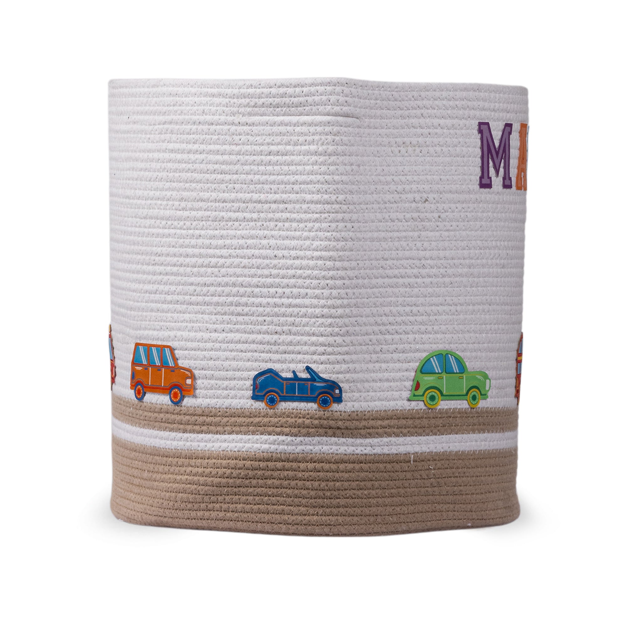 Cotton Rope Transport Trail Round Toy Storage Basket