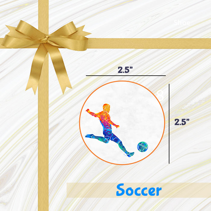 Personalised Gift Sticker - Soccer - Set of 60