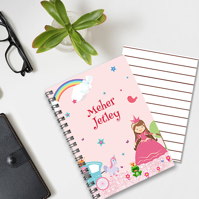 Personalised Notebook (A5 Size) - Princess