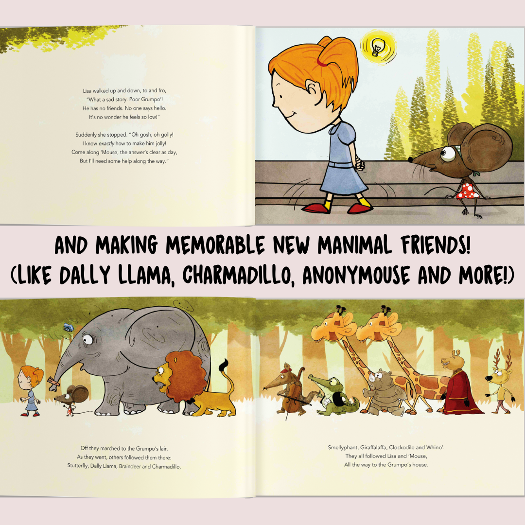 Personalised Book - The Grumpopotamus; All About Friendship & Bravery