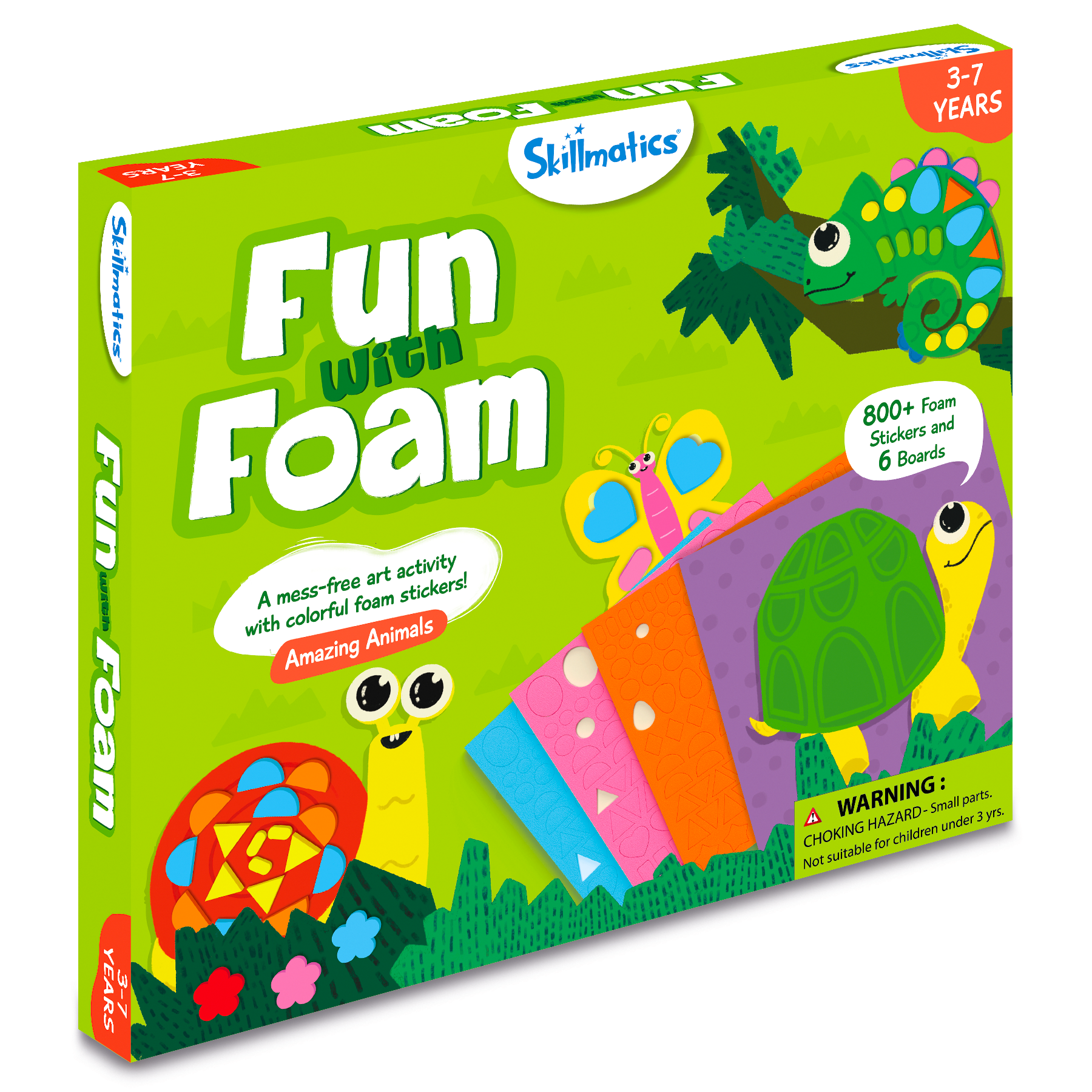 Skillmatics Art Activity - Fun With Foam, No Mess Sticker Art, 6 Creative Animal Themed Pictures, Gifts For Ages 3 To 7