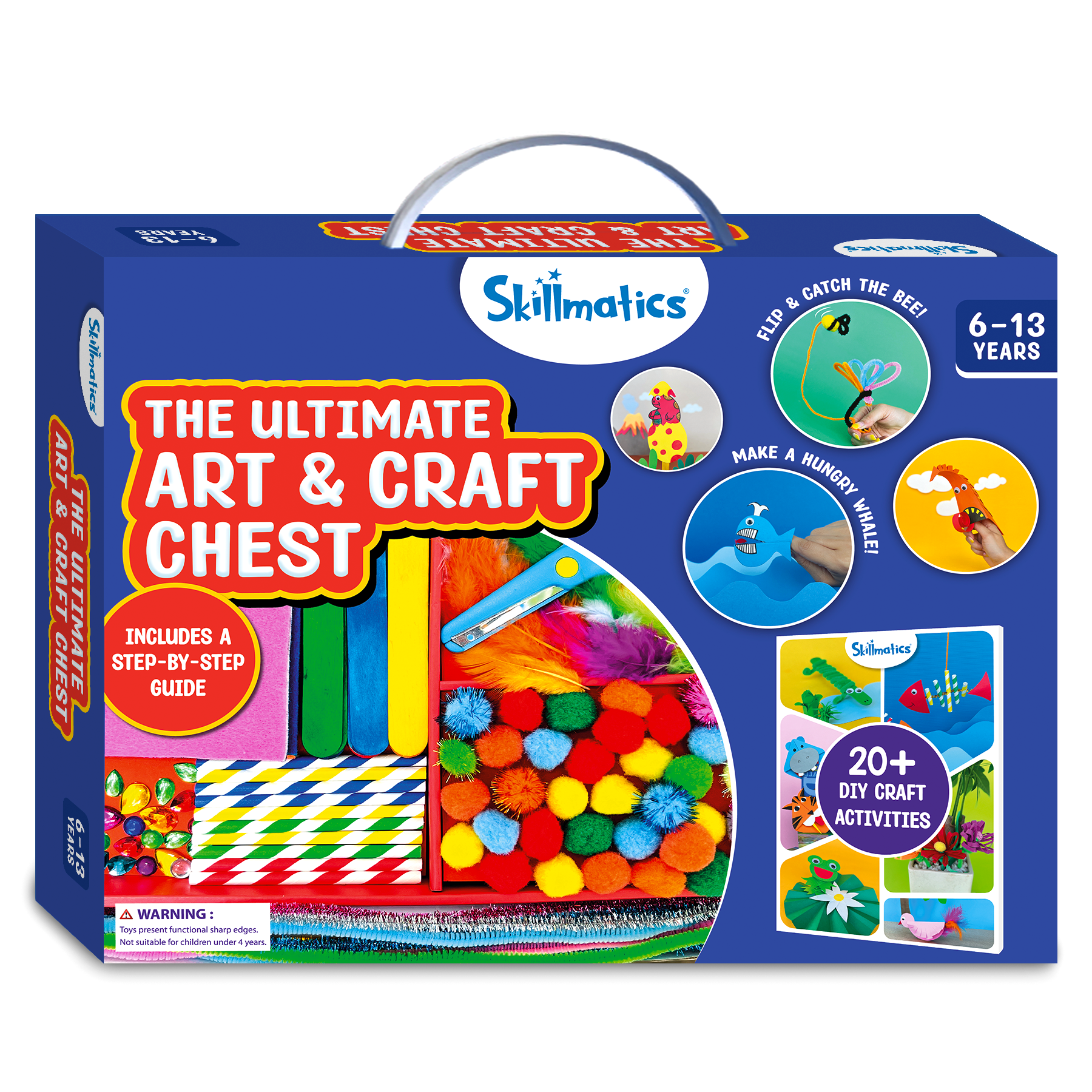 Skillmatics Ultimate Art & Craft Activity Chest, 2000+ Pcs Art And Craft Supplies, Includes a Step-by-Step Guide, DIY Activity, Gifts for Ages 6 to 13