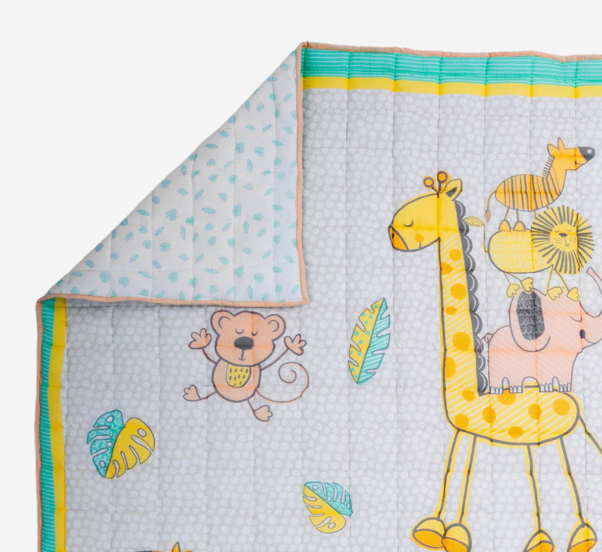 Gudgoodie Cotton Muslin Baby Quilt - Jungle Safari
