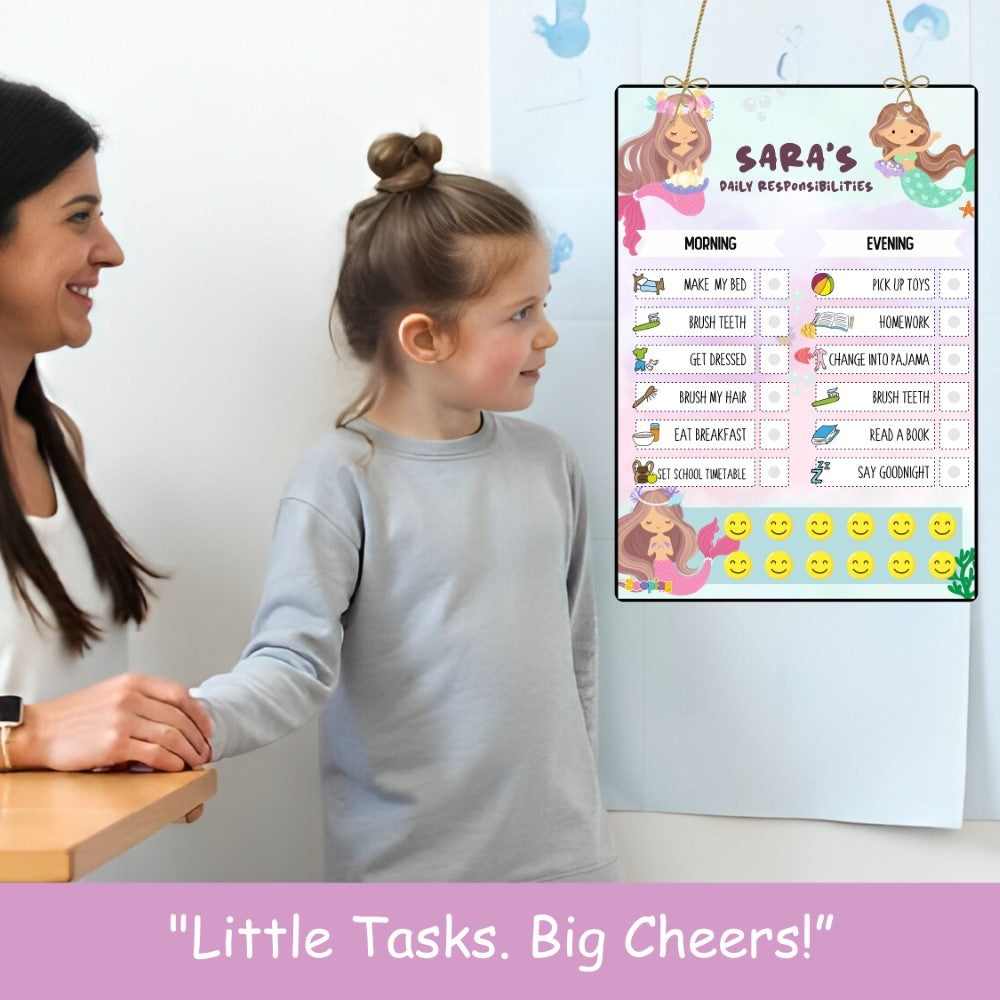 Daily Reward Chart Personalised – Mermaid Cove