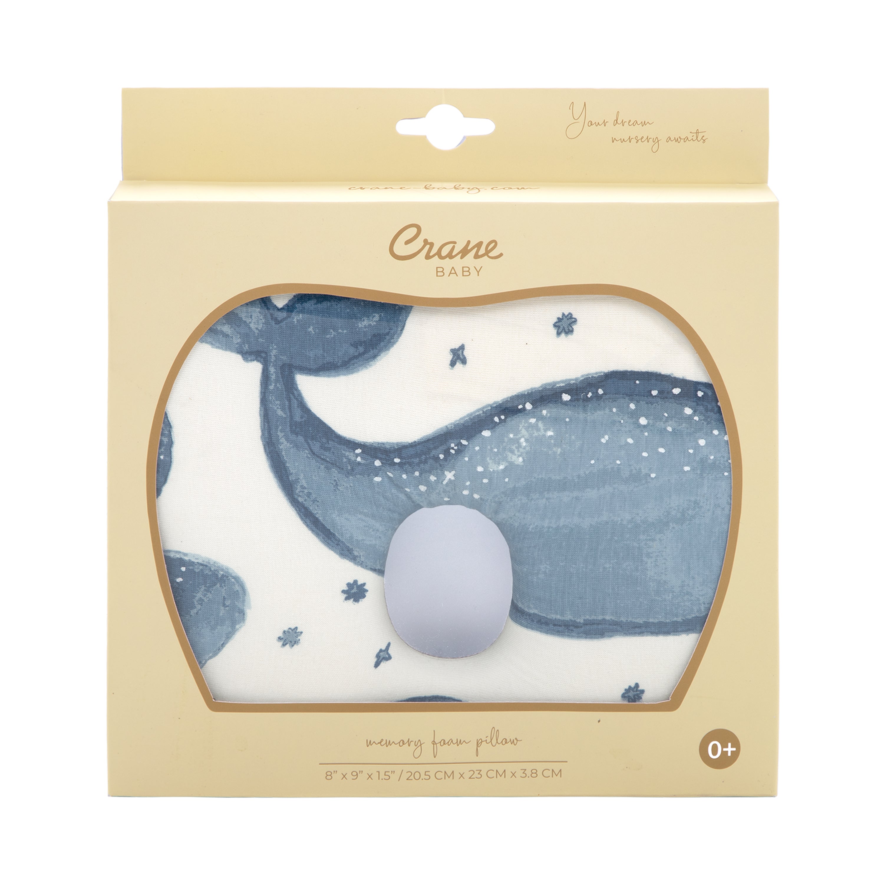 Crane Baby Memory Foam Pillow Caspian Collection - Blue