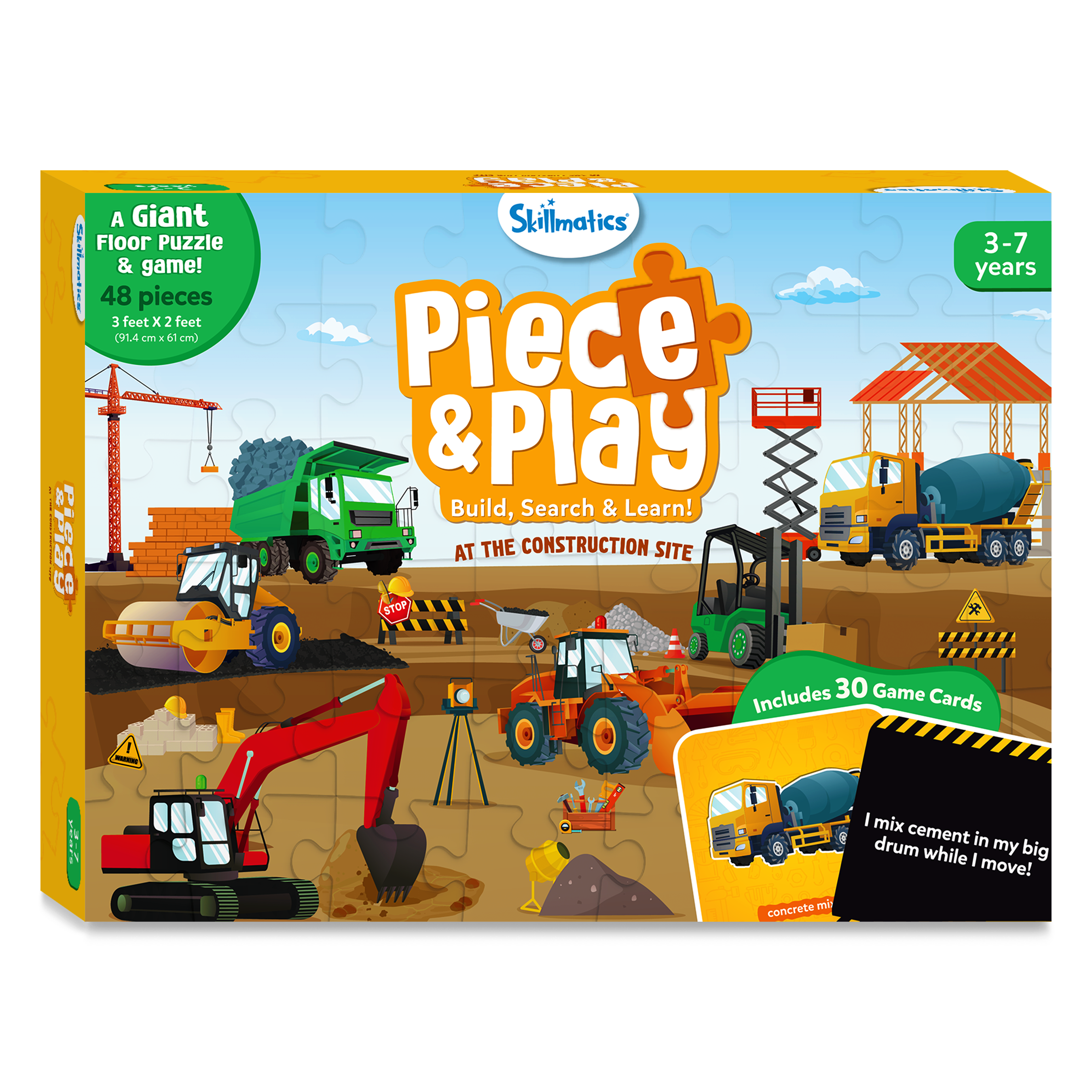 Piece & Play Construction Site | Fun & Educational 48 Piece Jigsaw Puzzle