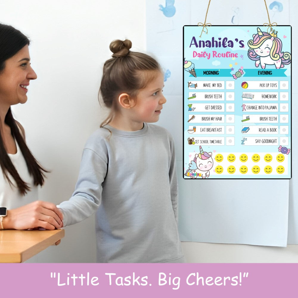 Daily Reward Chart Personalised – Unicorn Sparkle