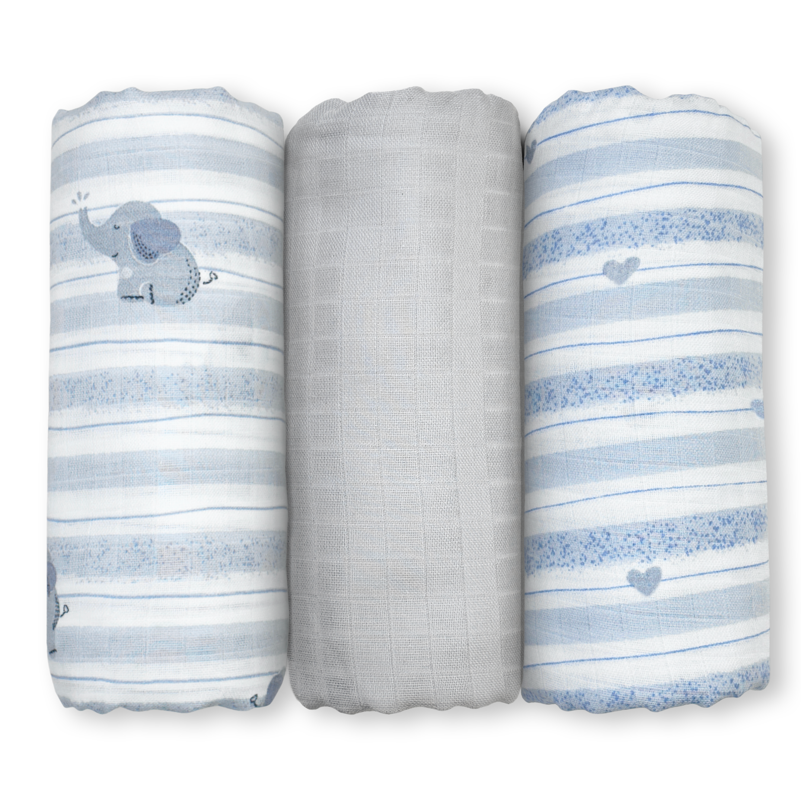 Nintara Baby Swaddle - 100% Organic Premium Muslin Cotton, 39" x 39" (100 cm x 100 cm), Ultra-Soft, Breathable & Lightweight, Multipurpose, Unisex, Hypoallergenic, Gifts for Newborn Babies