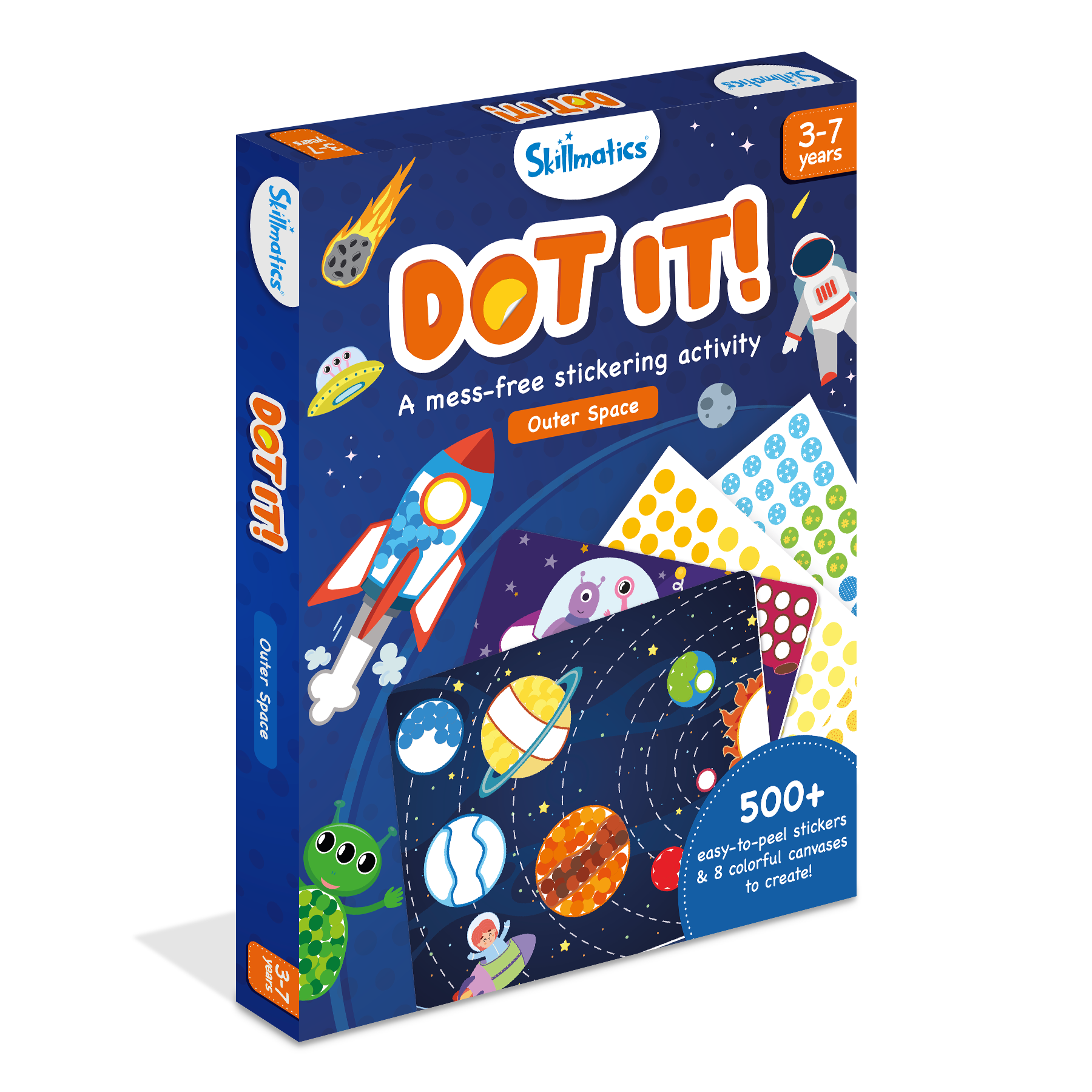 Skillmatics Art Activity Dot It - No Mess Sticker Art, 8 Space Themed Pictures, Gifts for Ages 3 to 7