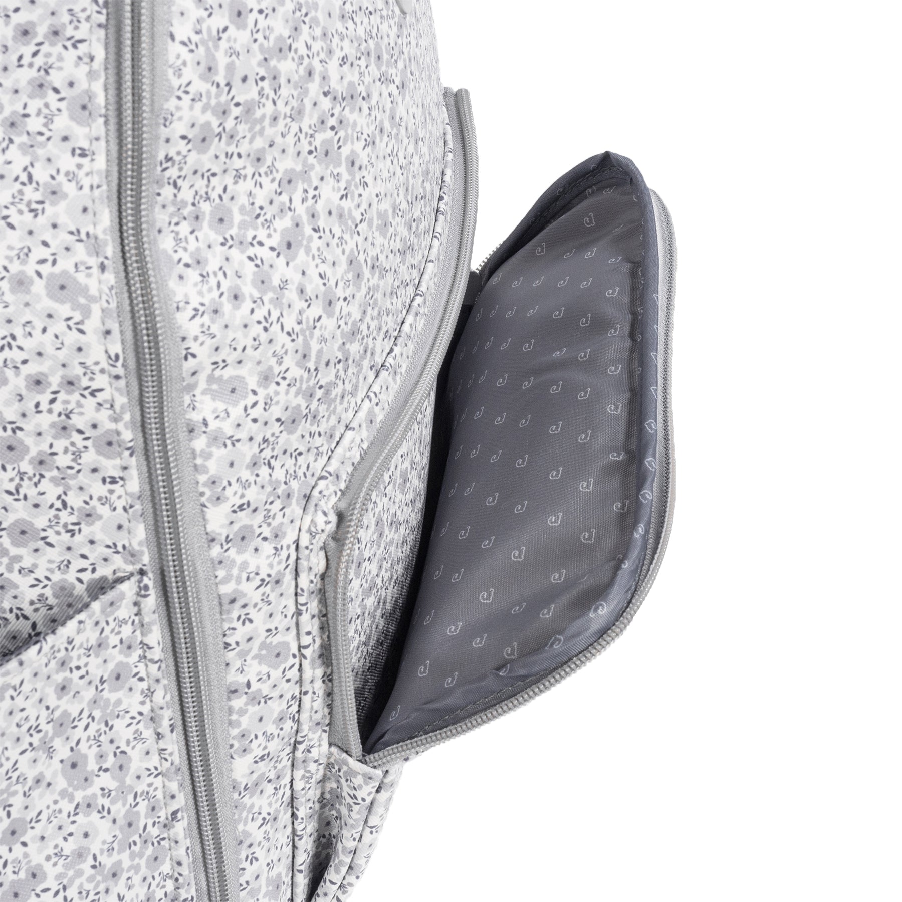 Pasito a Pasito Flower Mellow Grey Backpack Diaper Changing Bag