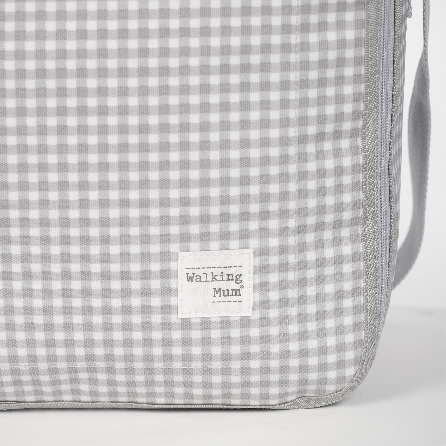 Walking Mum I Love Vichy Grey Travel Holiday And Maternity Bag