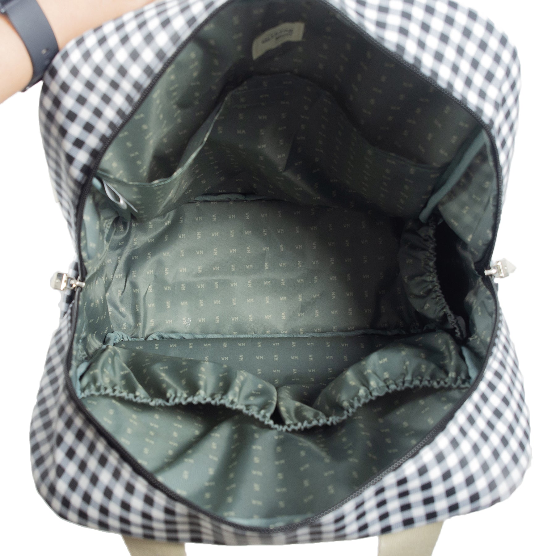 Walking Mum I Love Vichy Black Backpack Diaper Changing Bag