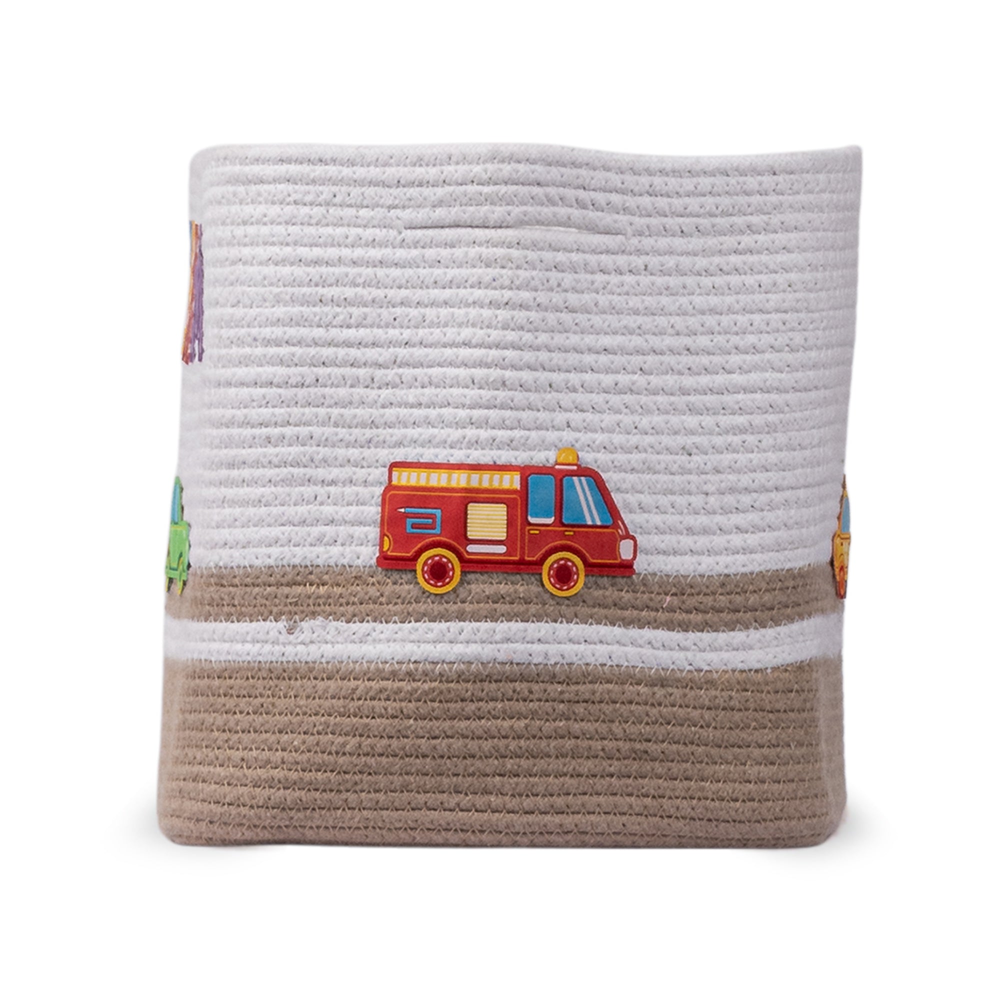 Cotton Rope Transport Trail Rectangular Toy Storage Basket