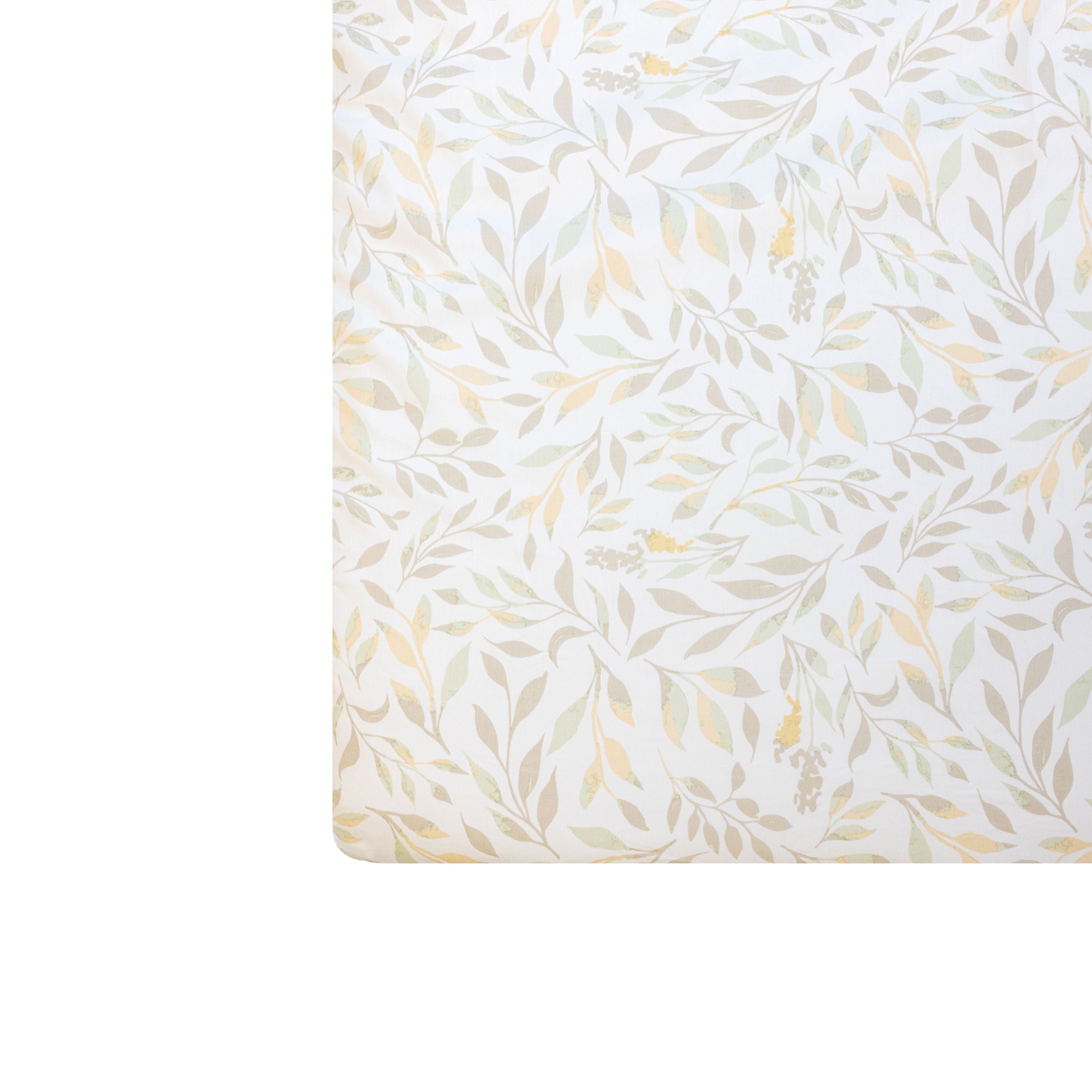 Crane Baby Crib Sheet Multicolor Leaf Willow Collection - Multicolor