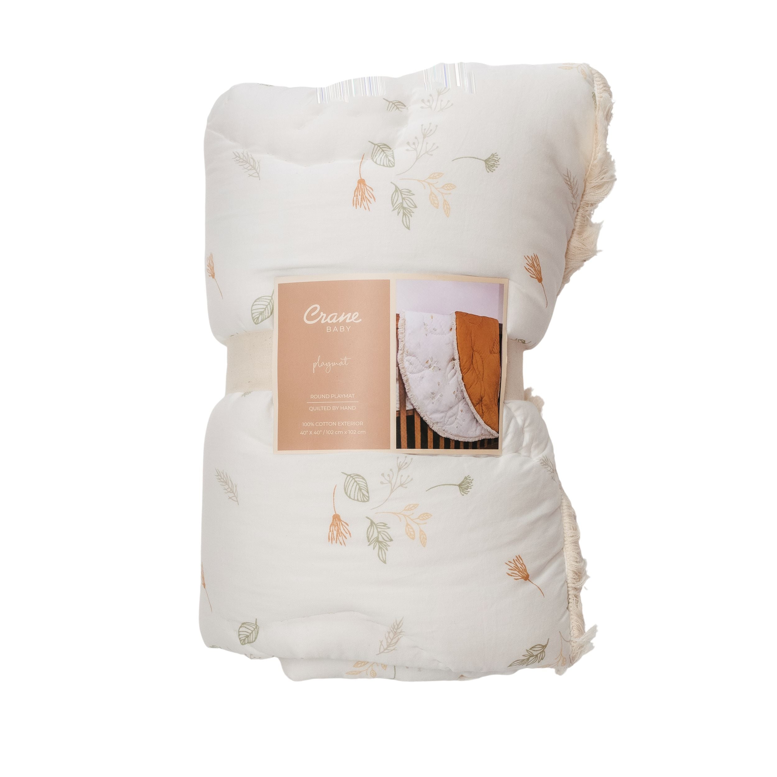 Crane Baby Quilted Activity Playmat Willow Collection - Cream