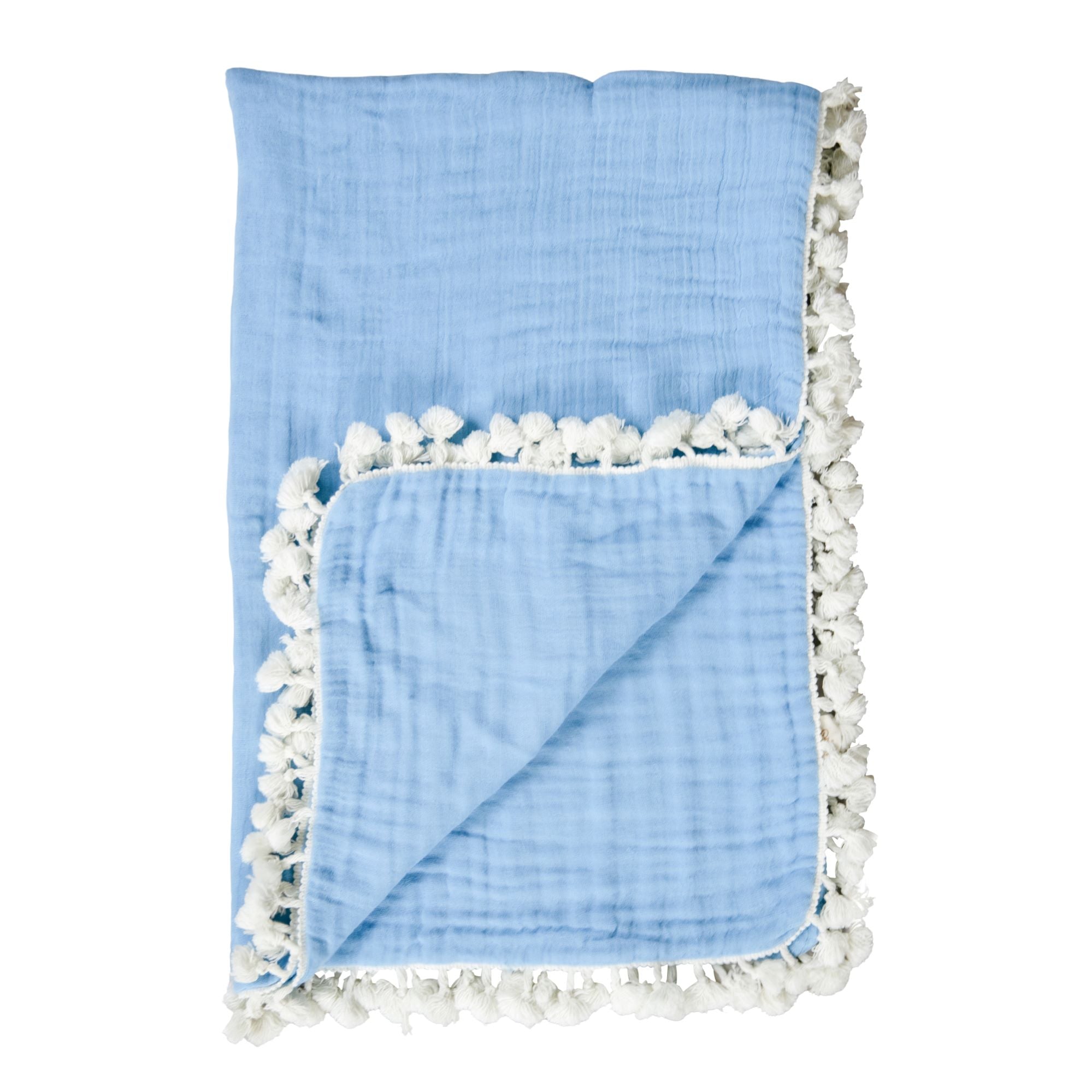 Crane Baby 6 Layer Muslin Blanket Capri - Blue