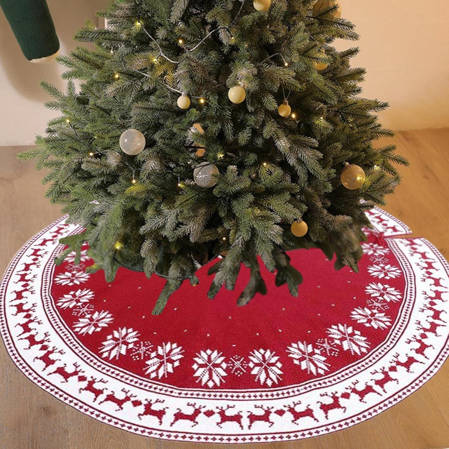 50'' Tree Skirt -to-Cape – Nordic Snowflakes