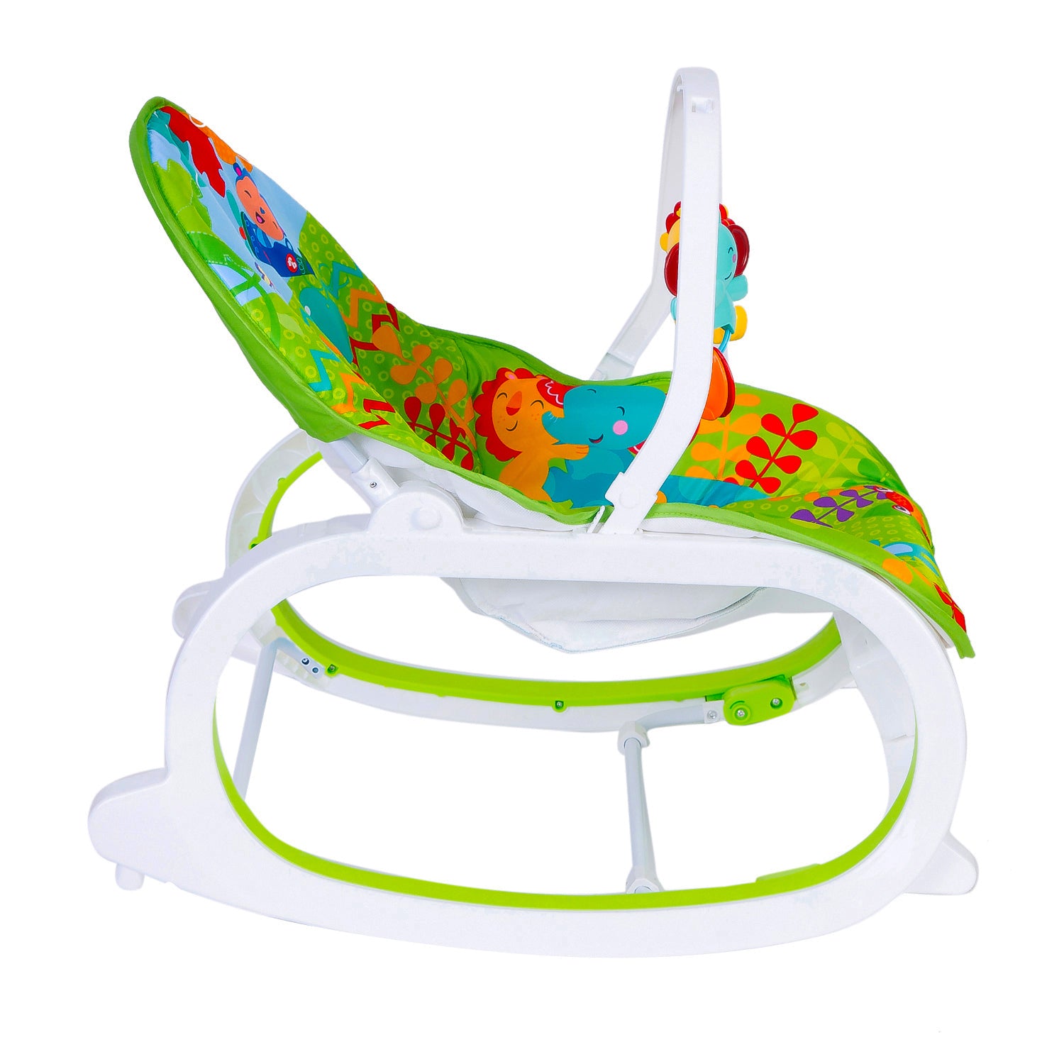 Baby Moo Infant To Toddler With Animals In Jungle Happy Baby Bouncer With Hanging Toys Green