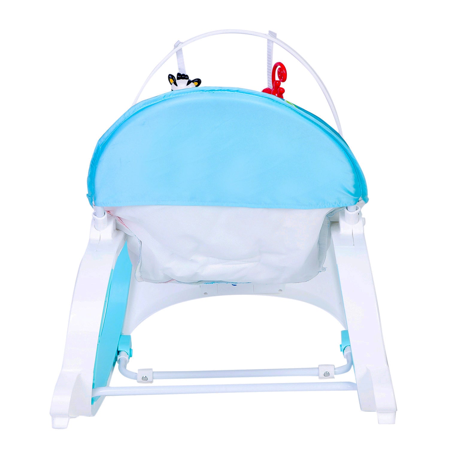 Baby Moo Infant To Toddler Polka Dots Happy Baby Bouncer With Hanging Toys Blue