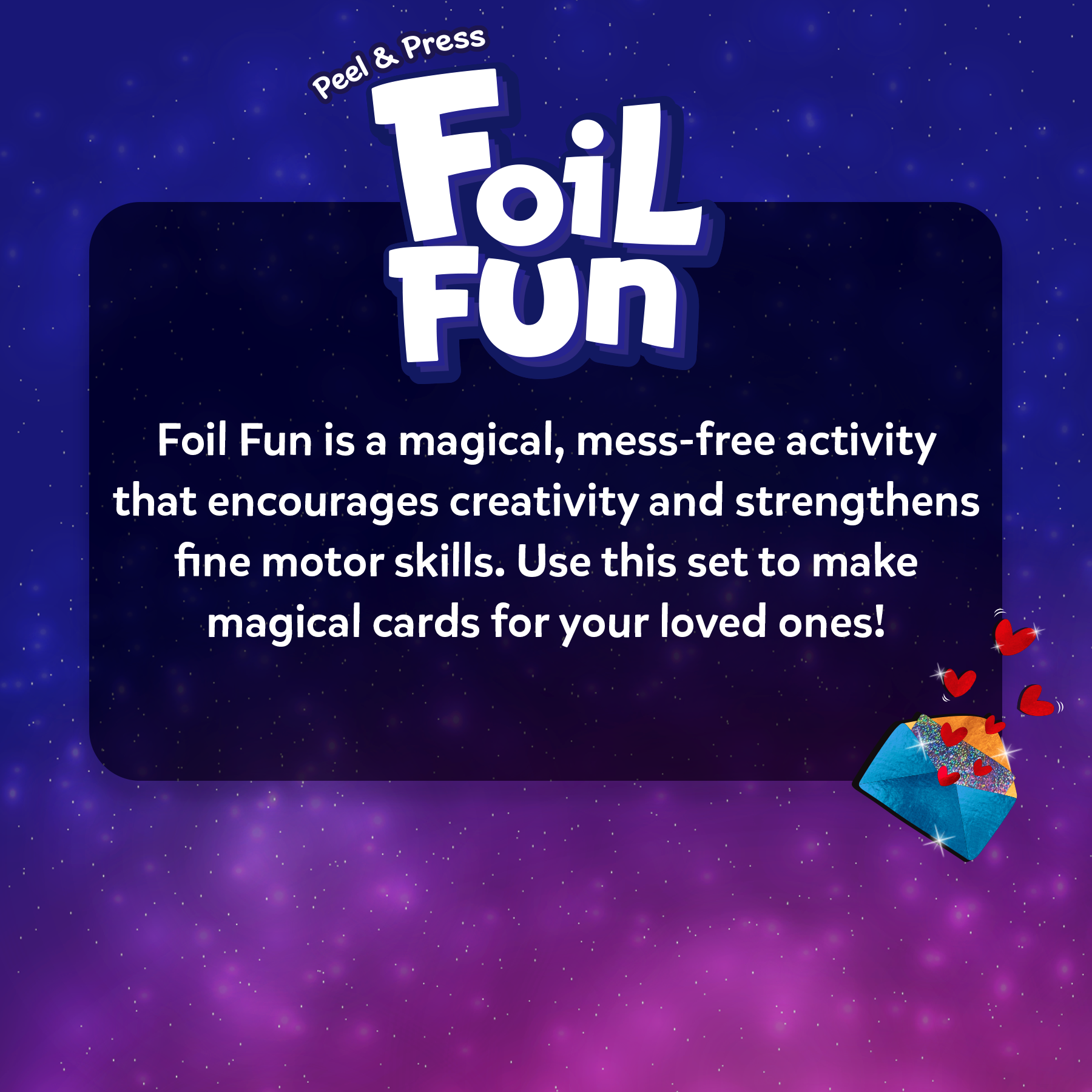 Skillmatics Art & Craft Activity - Foil Fun Card Making Set, No Mess Art for Kids, Craft Kits & Supplies, DIY Creative Activity, Gifts for Girls & Boys Ages 4, 5, 6, 7, 8, 9, Travel Toys