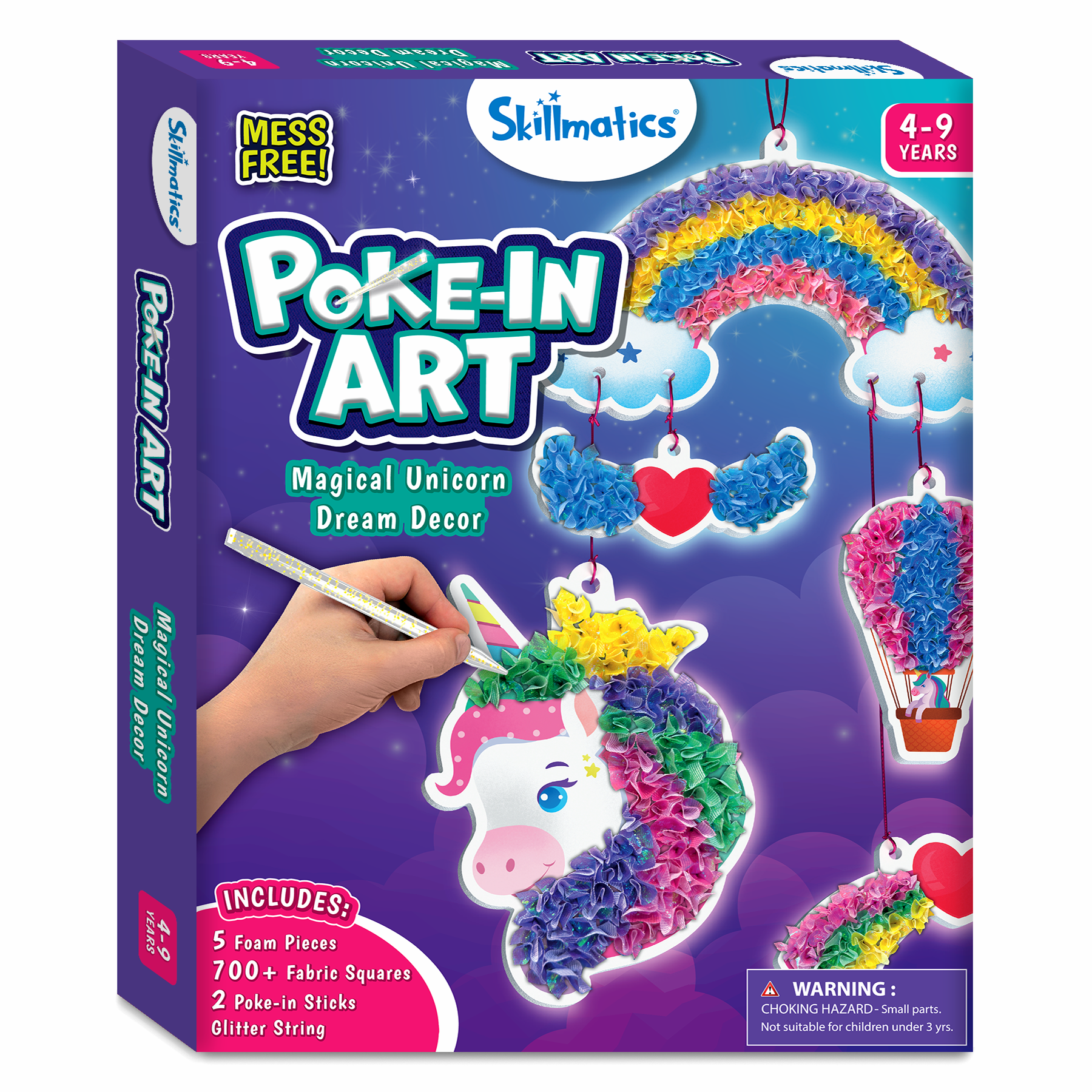 Skillmatics Art & Craft Activity - Poke-in Art Magical Unicorn Dream Decor, Mess-free Art for Kids, DIY Craft Kits, Creative Activity, Fine Motor Skills, Gifts for Ages 4, 5, 6, 7, 8, 9