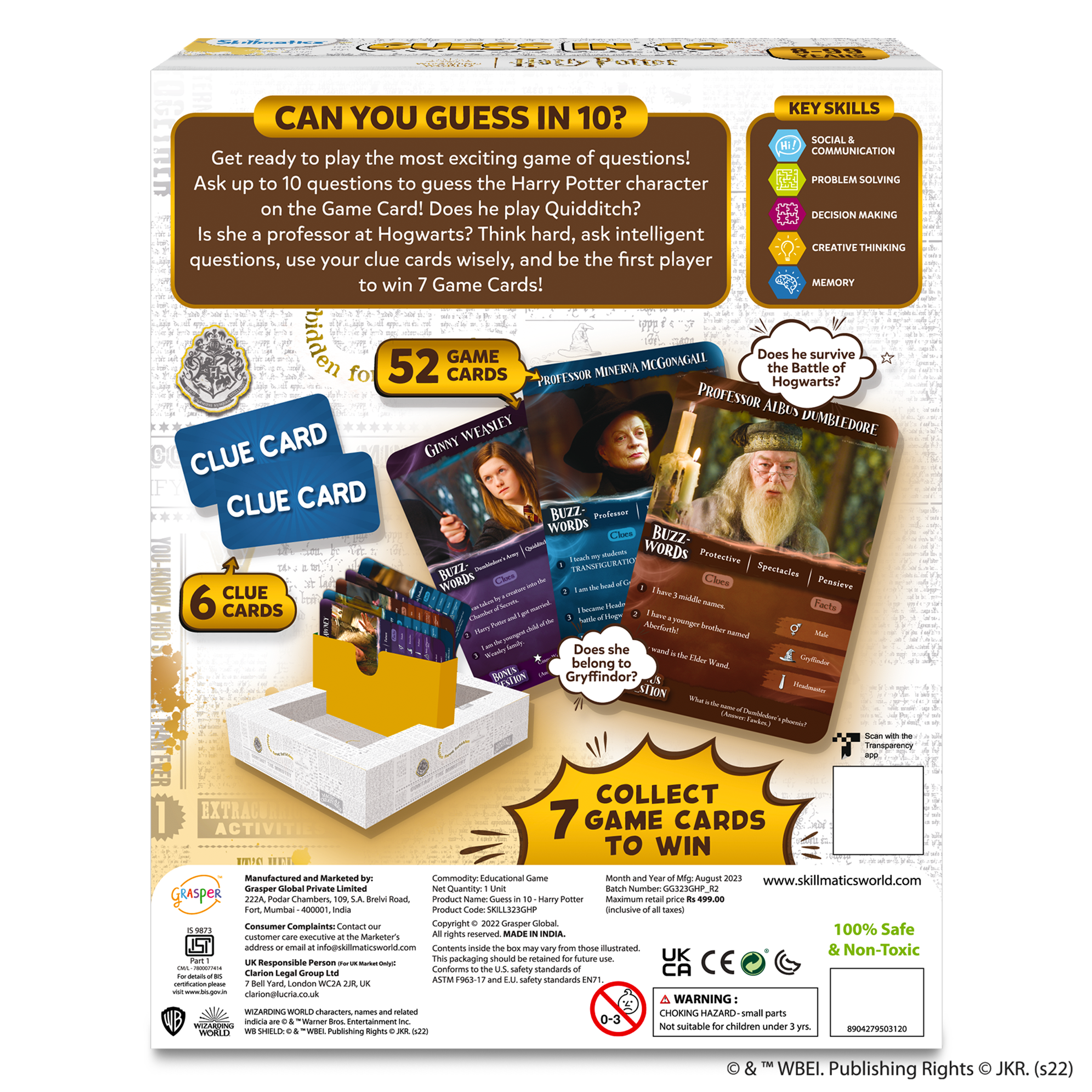 Skillmatics Card Game Guess in 10 : Harry Potter | Gifts for 8 Year Olds and Up | Game of Smart Questions