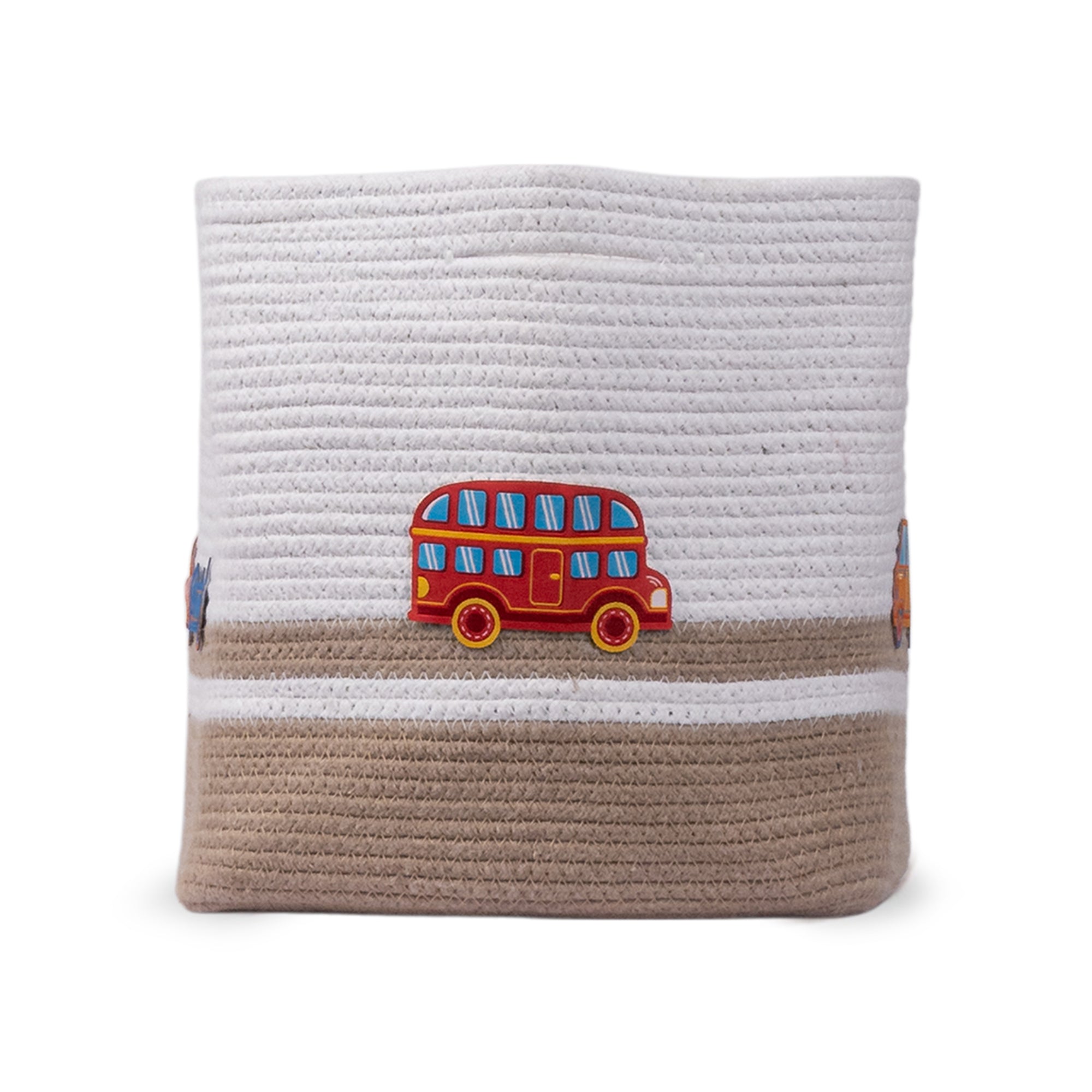 Cotton Rope Transport Trail Rectangular Toy Storage Basket