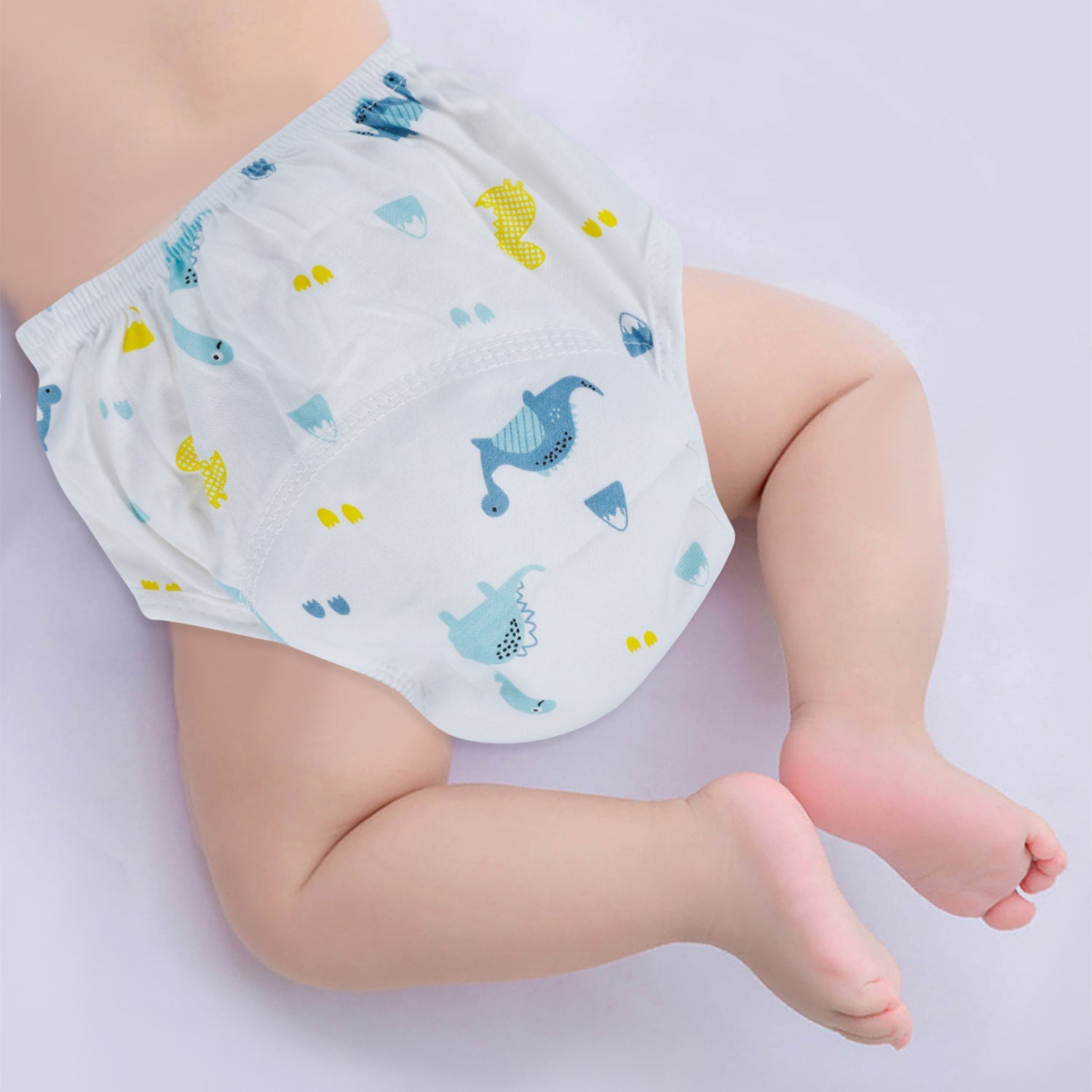 Baby Moo Dinosaur Reusable Cloth Training Diaper Panty - Multicolour - Baby Moo