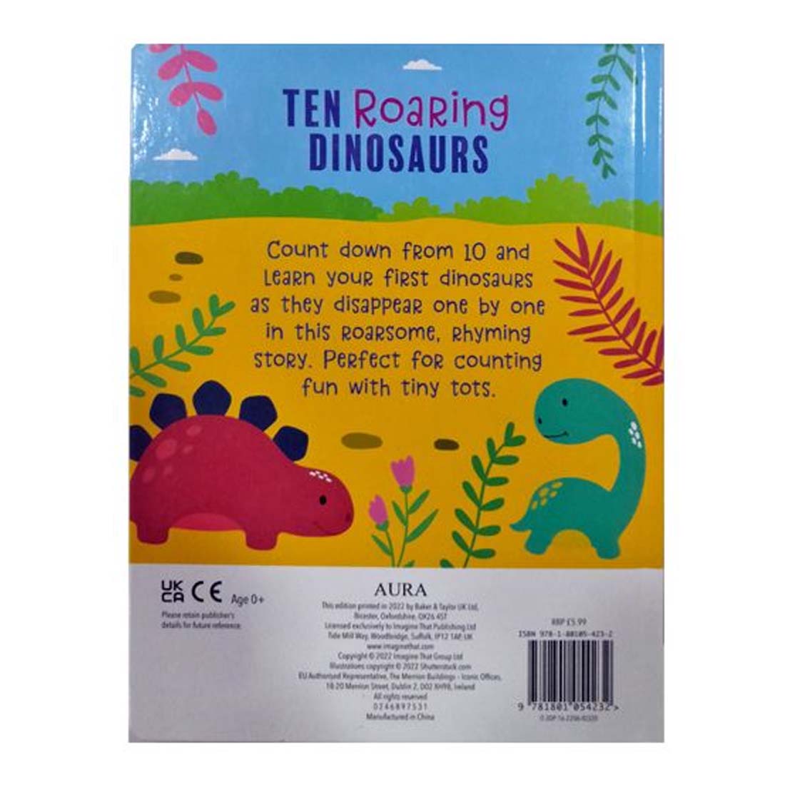 Ten Roaring Dinosaurs - Board Book
