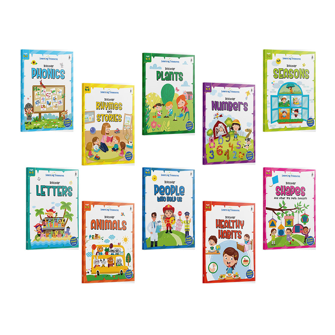 Woodpecker Books: Learning Treasure - Discover-N-Learn (Set Of 10 Books)