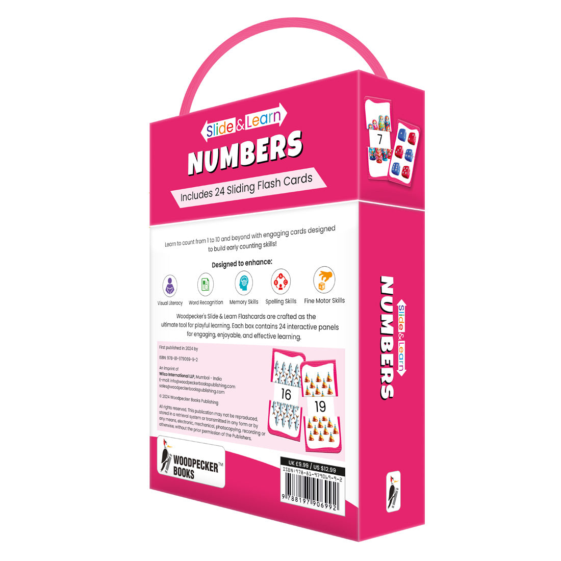 Woodpecker Books: Slide & Learn Flash cards - Numbers