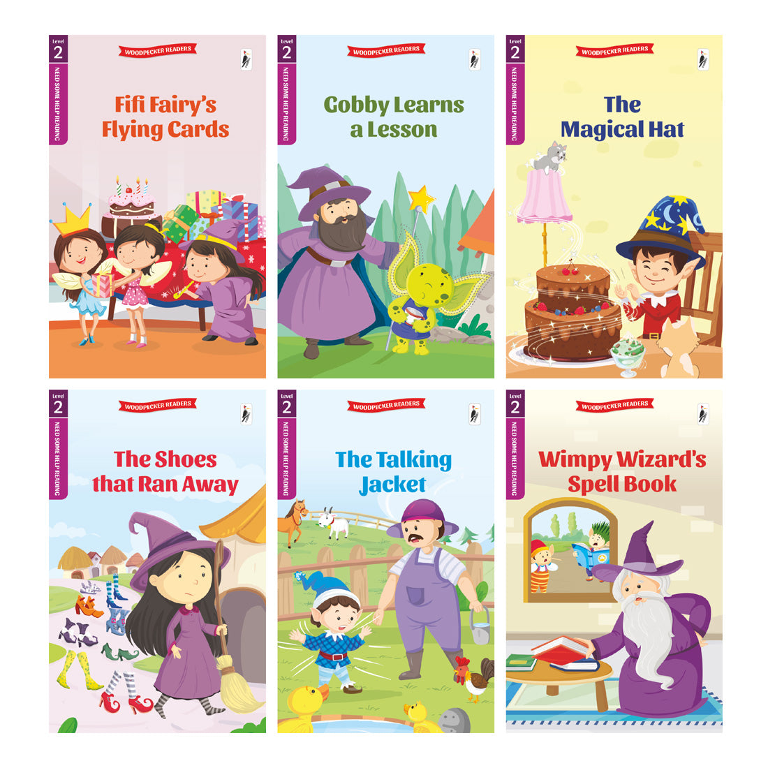 Woodpecker Books Level 2: Emerging Reader Set Of Magic Stories (6 Vol. Set)