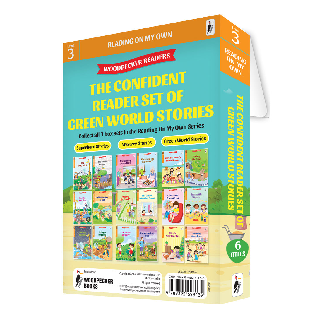 Woodpecker Books Level 3: Confident Reader Set Of Green World Stories (6 Vol. Set)
